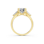 Round Cut Lab-Grown Diamond Three-Stone Ring