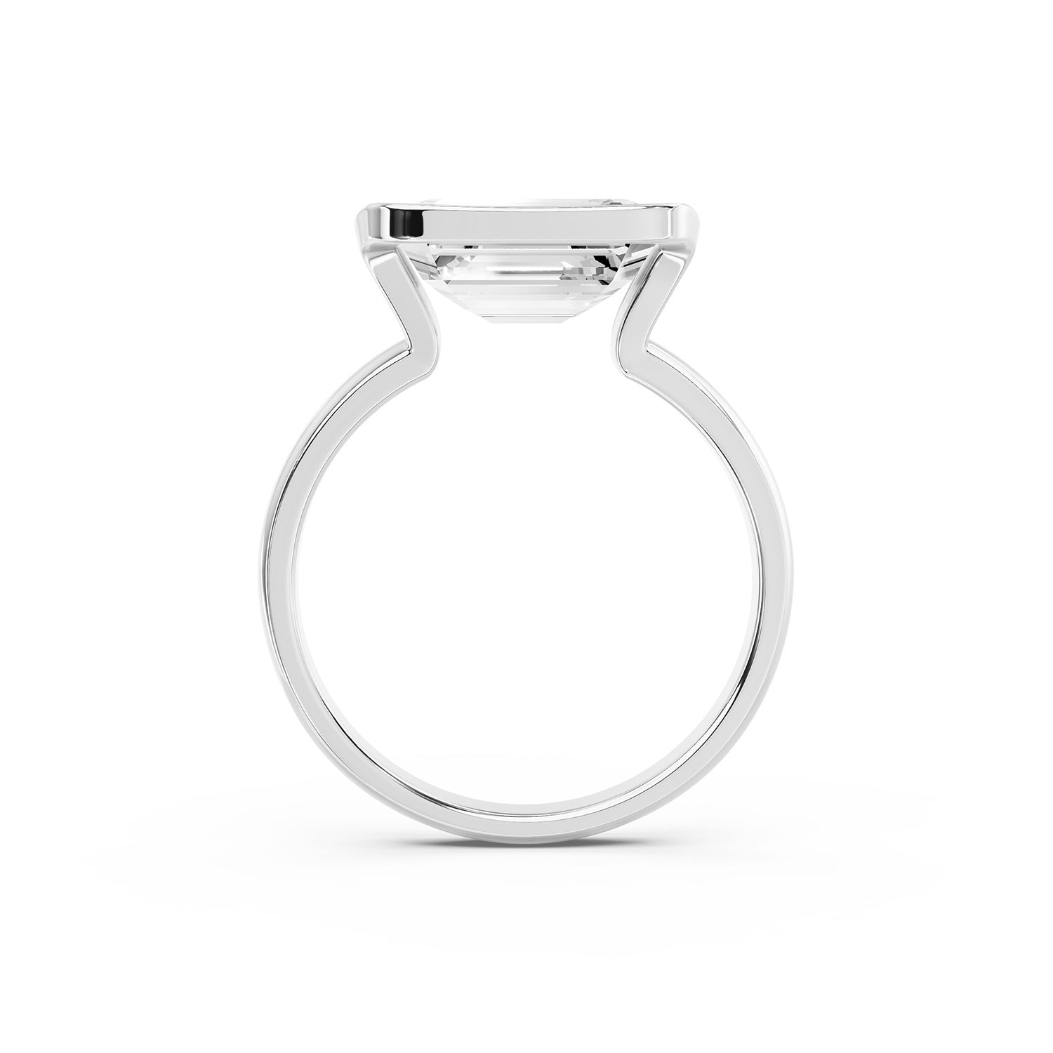 Emerald Cut Lab-Grown Diamond Solitaire Ring