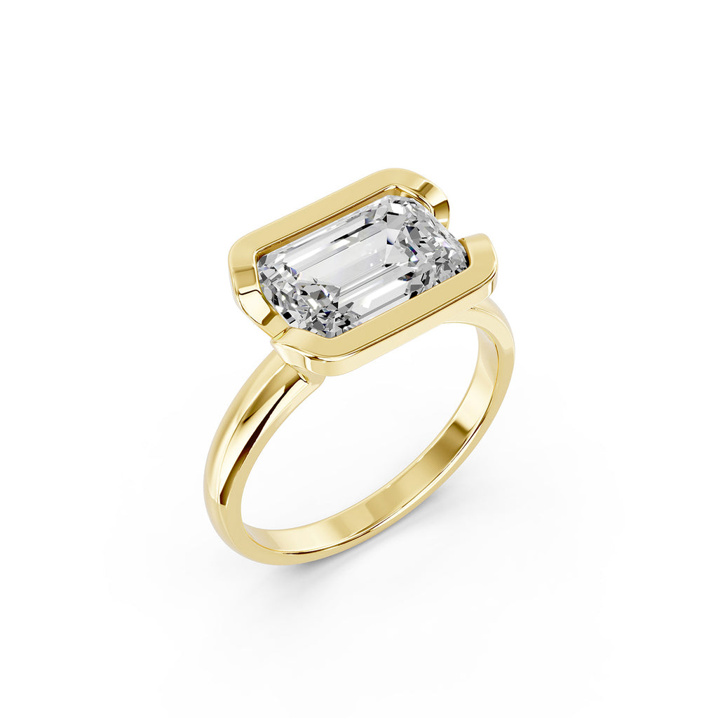 Emerald Cut Lab-Grown Diamond Solitaire Ring