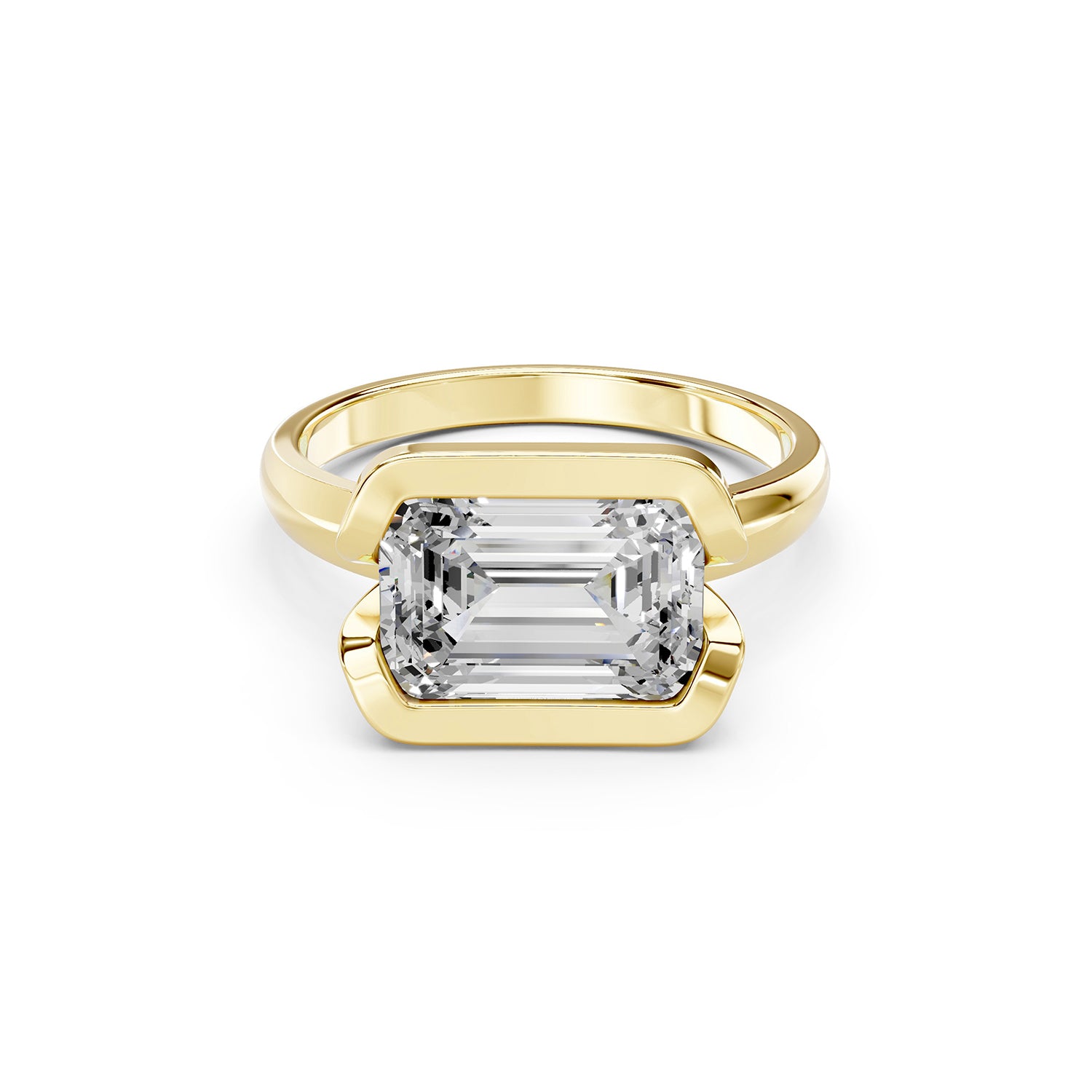 Emerald Cut Lab-Grown Diamond Solitaire Ring