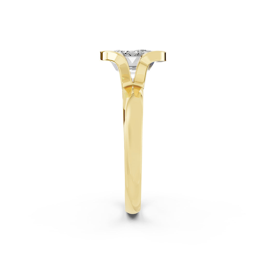 Emerald Cut Lab-Grown Diamond Solitaire Ring