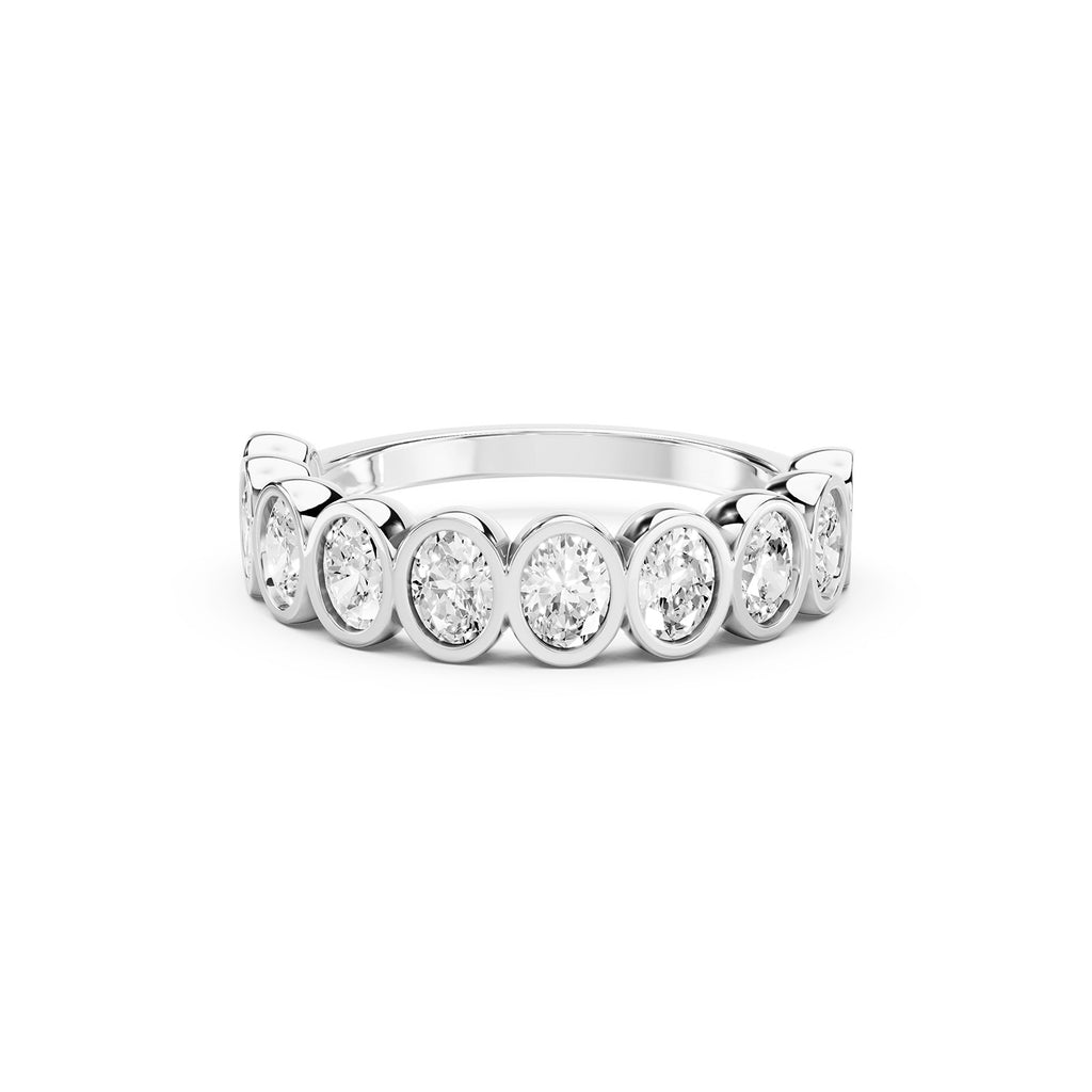 Round Lab-Grown Diamond Bezel Set Band Ring