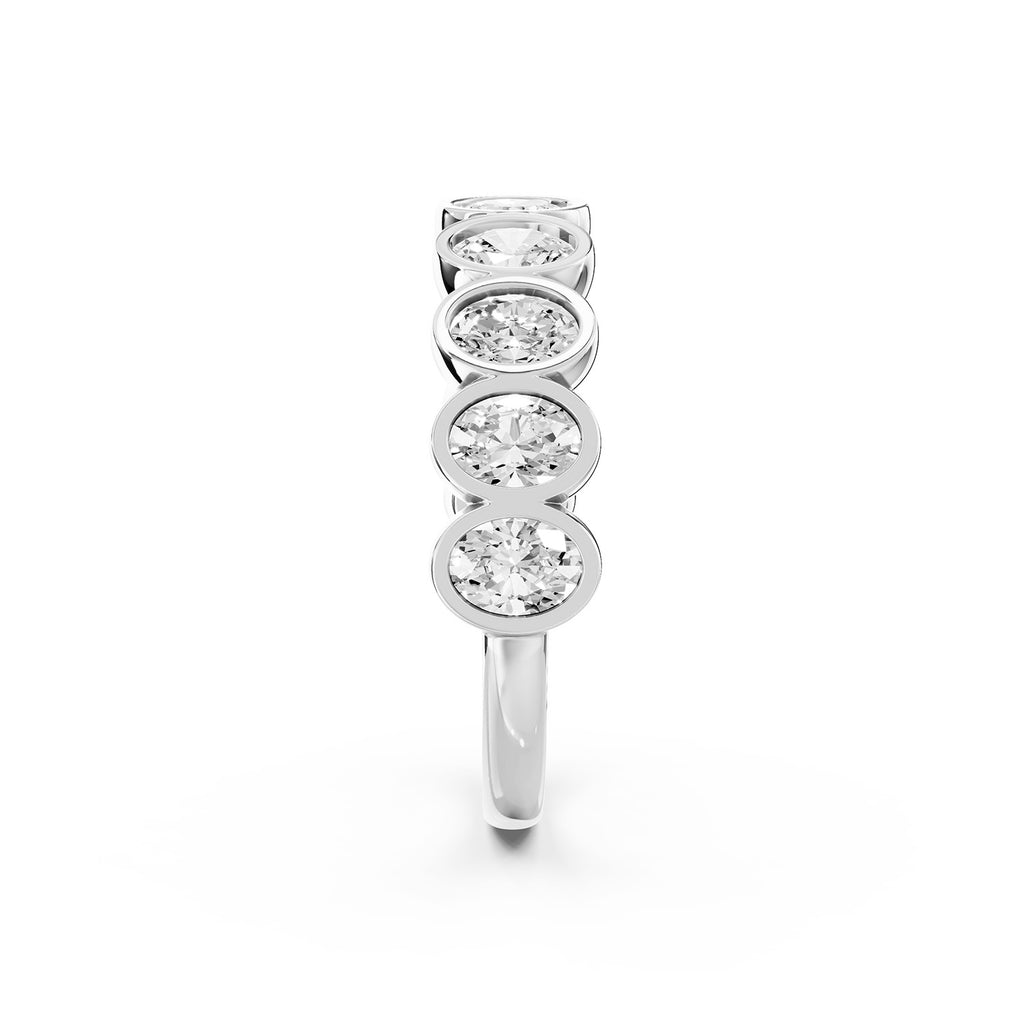 Round Lab-Grown Diamond Bezel Set Band Ring