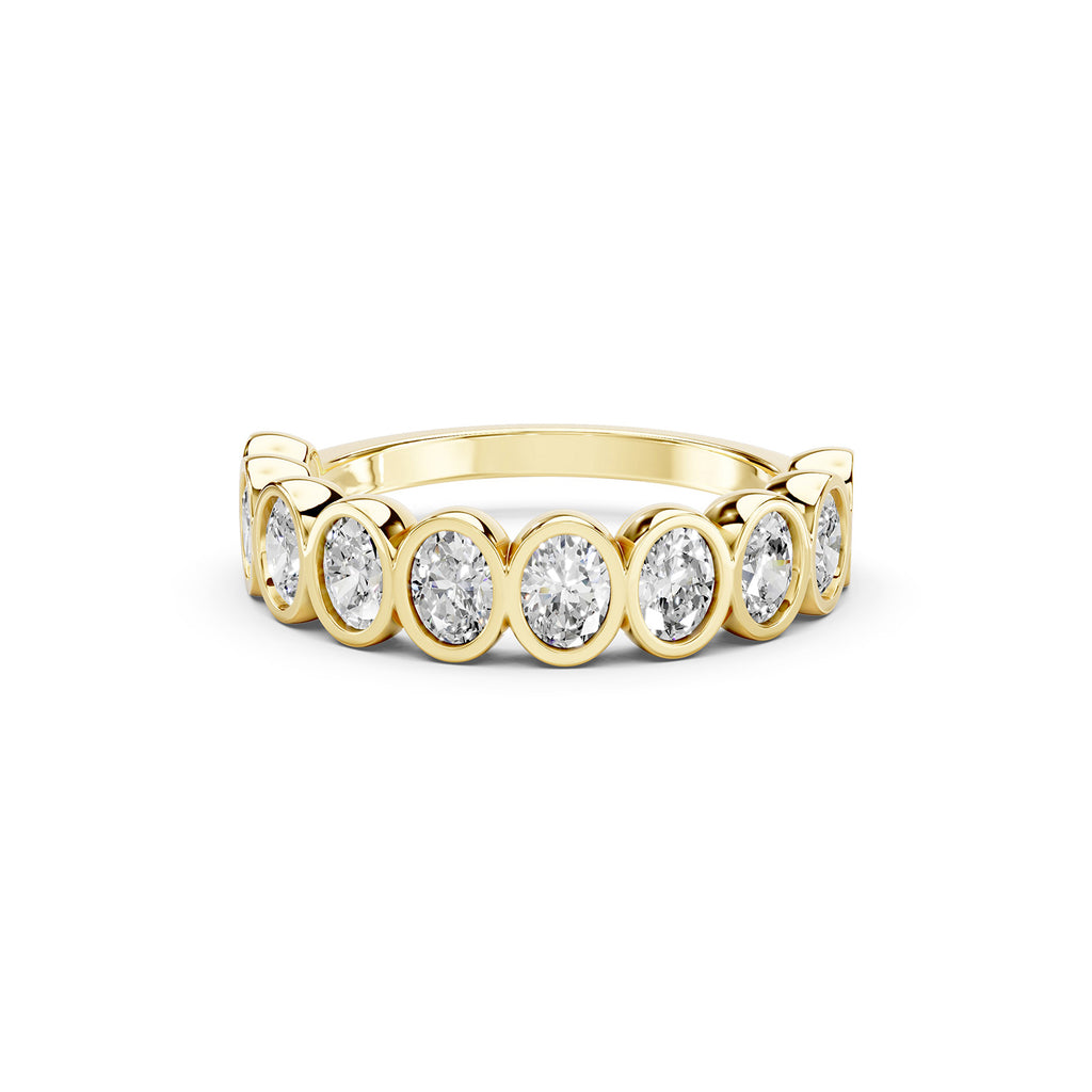 Round Lab-Grown Diamond Bezel Set Band Ring
