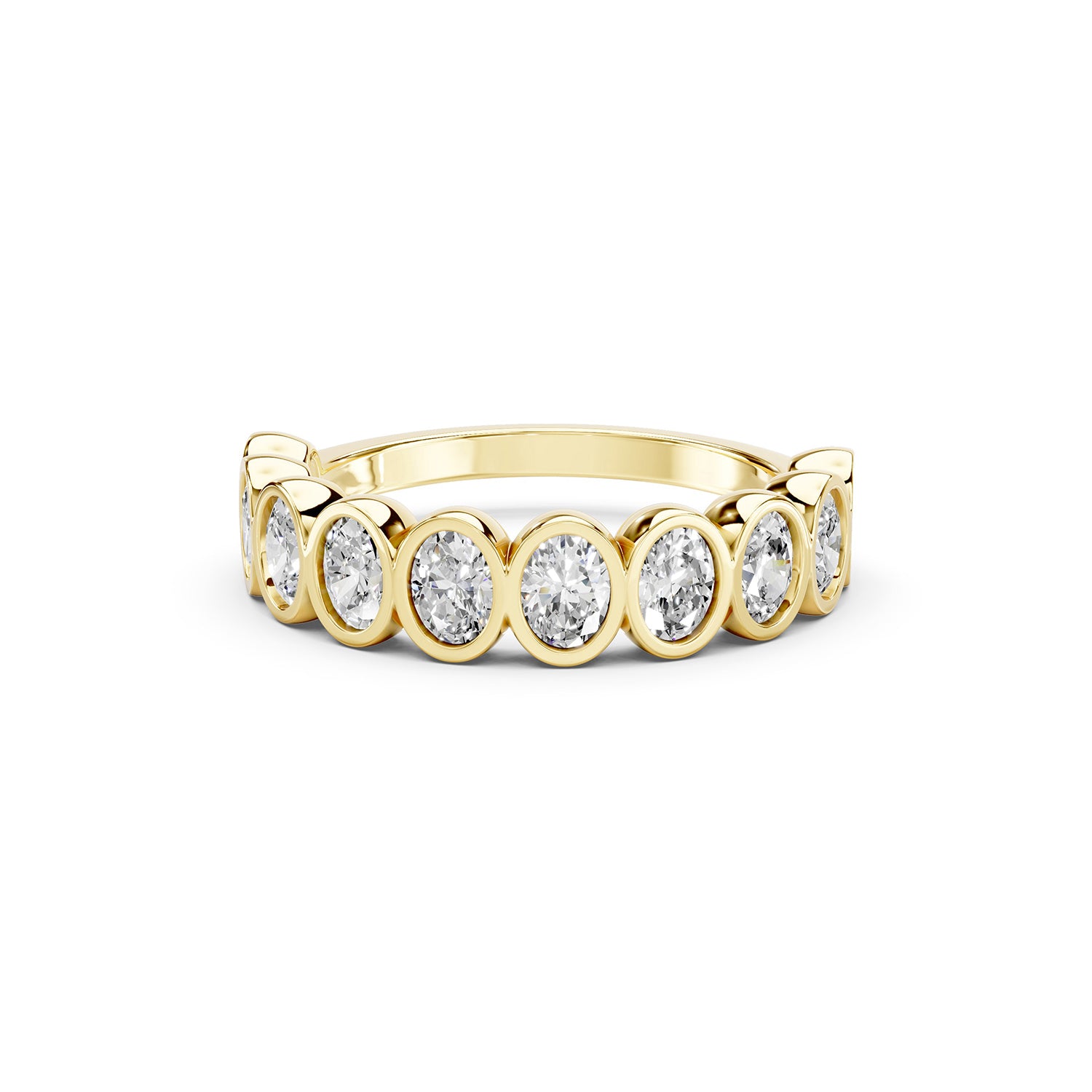 Round Lab-Grown Diamond Bezel Set Band Ring