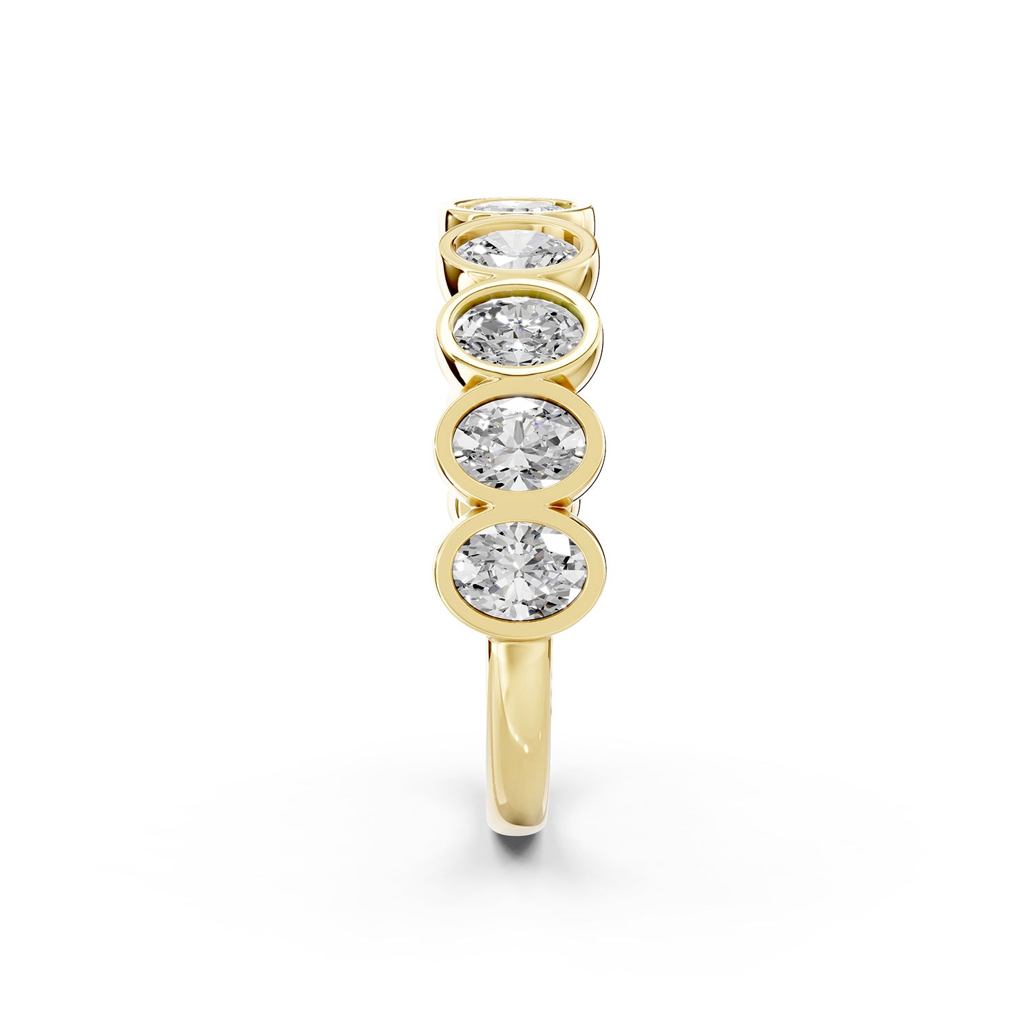 Round Lab-Grown Diamond Bezel Set Band Ring