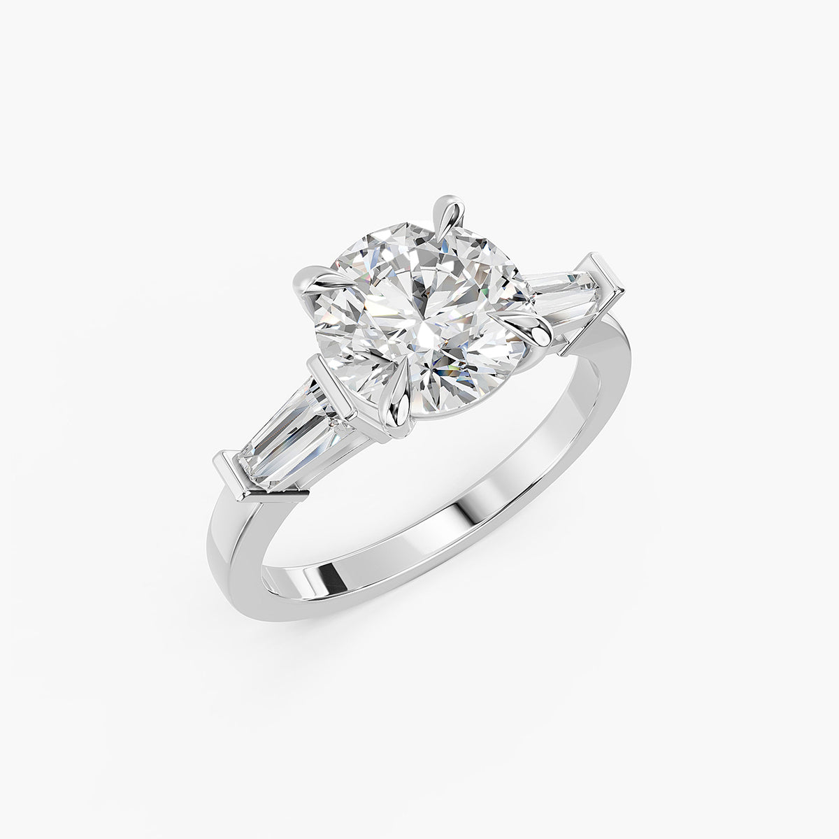 Round Lab-Grown Diamond Three-Stone Ring