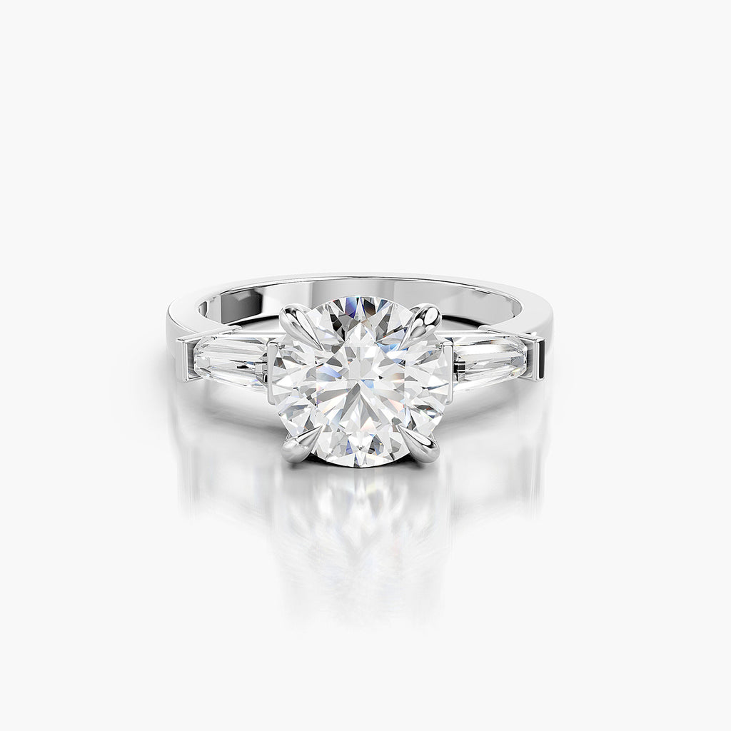 Round Lab-Grown Diamond Three-Stone Ring