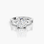 Round Lab-Grown Diamond Three-Stone Ring