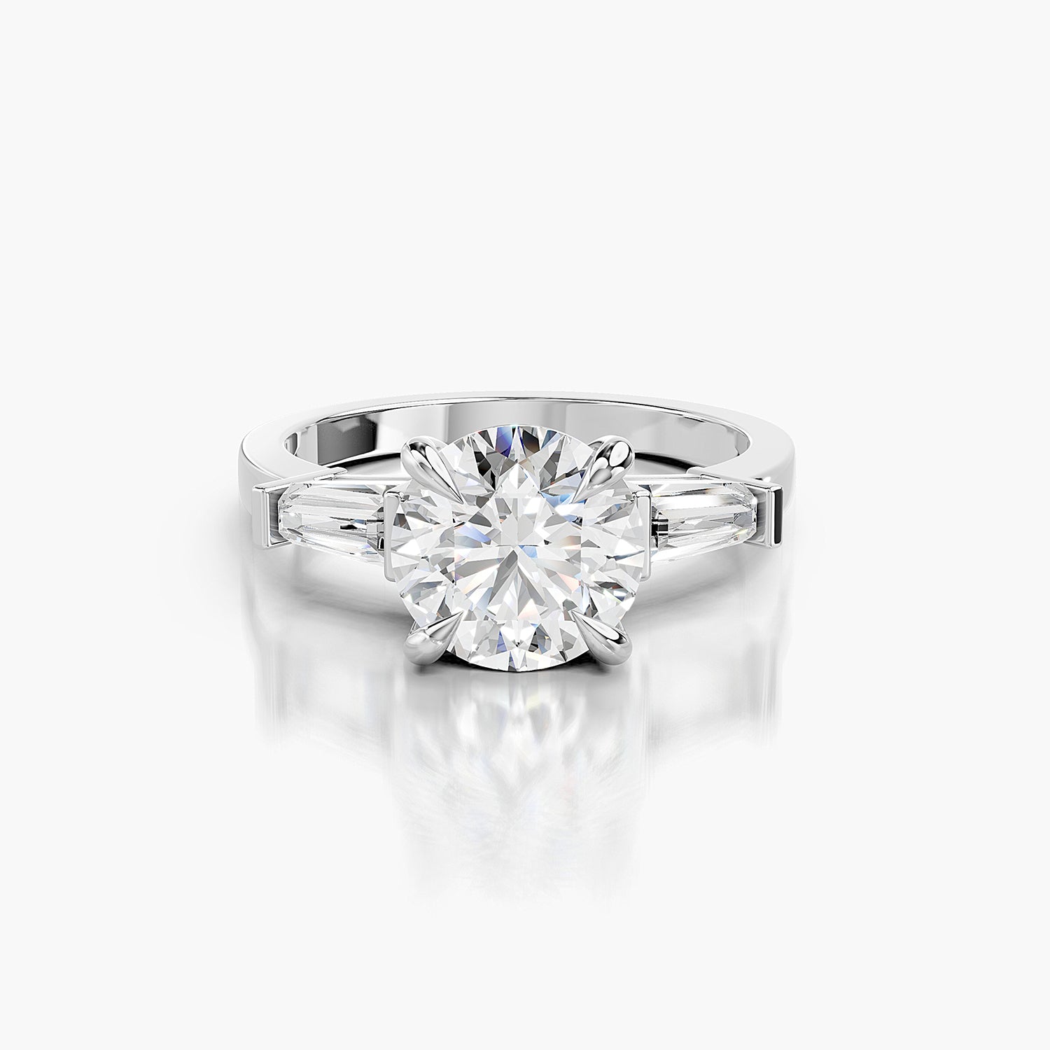 Round Lab-Grown Diamond Three-Stone Ring