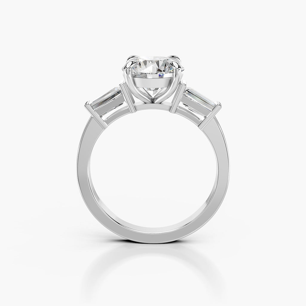 Round Lab-Grown Diamond Three-Stone Ring