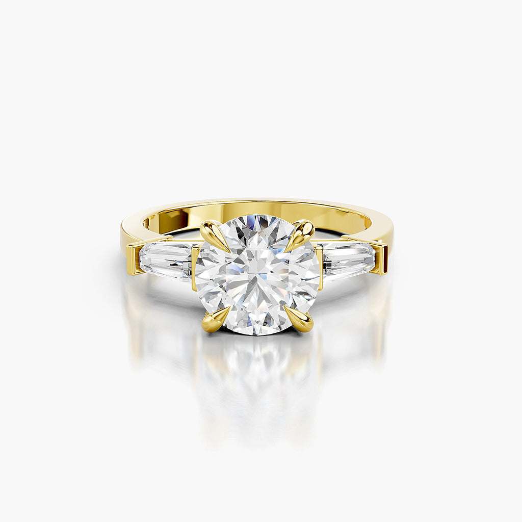 Round Lab-Grown Diamond Three-Stone Ring