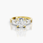 Round Lab-Grown Diamond Three-Stone Ring
