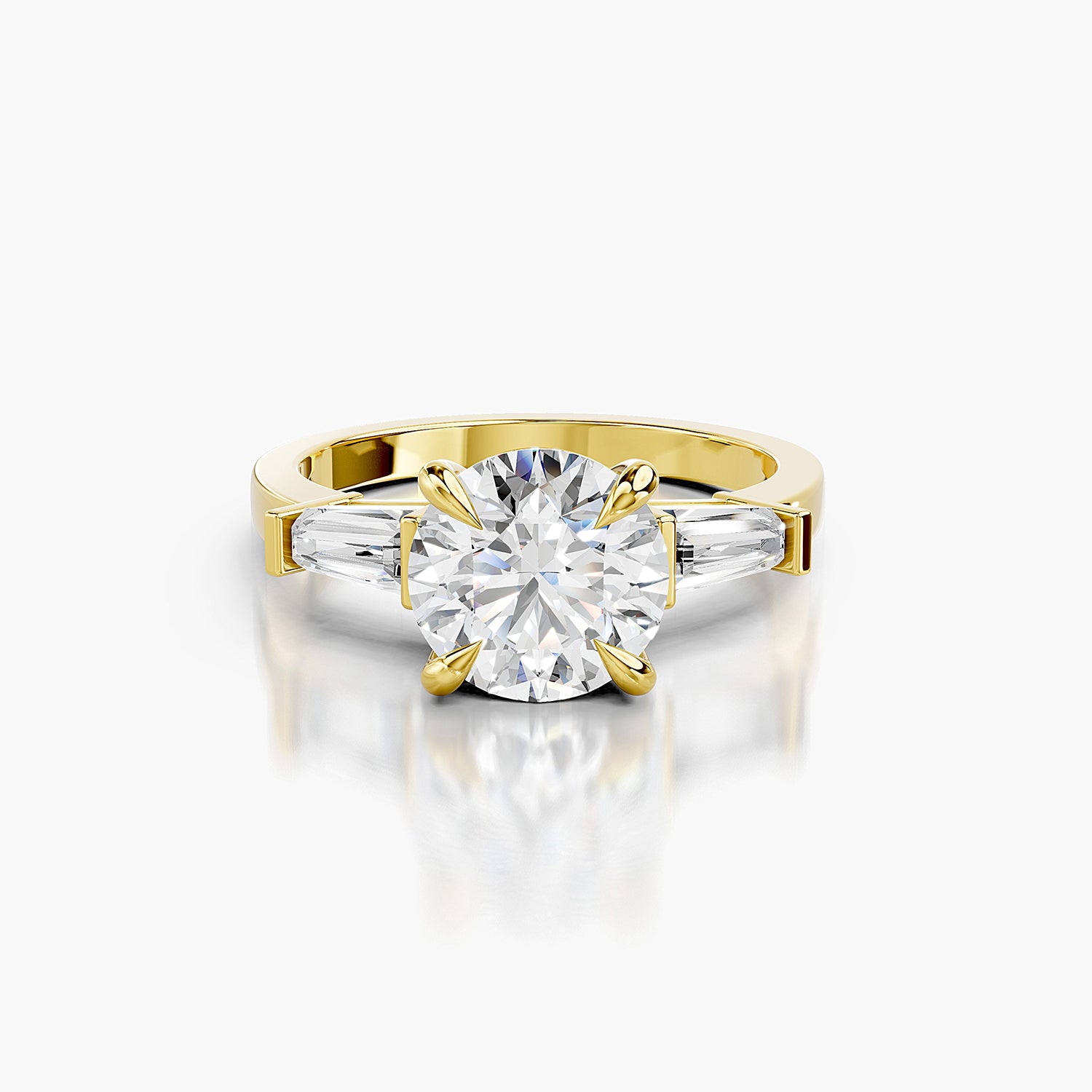 Round Lab-Grown Diamond Three-Stone Ring