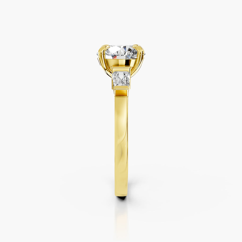 Round Lab-Grown Diamond Three-Stone Ring