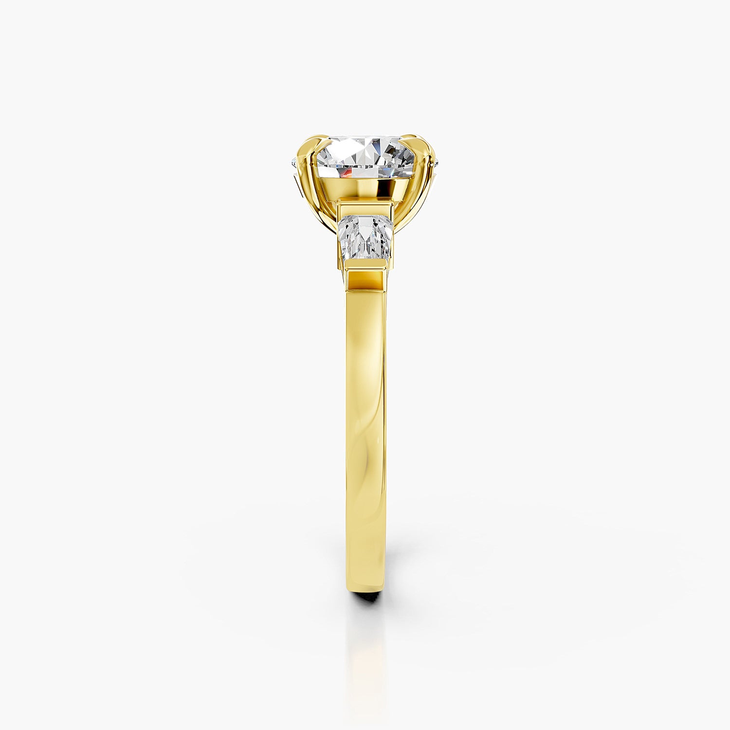 Round Lab-Grown Diamond Three-Stone Ring