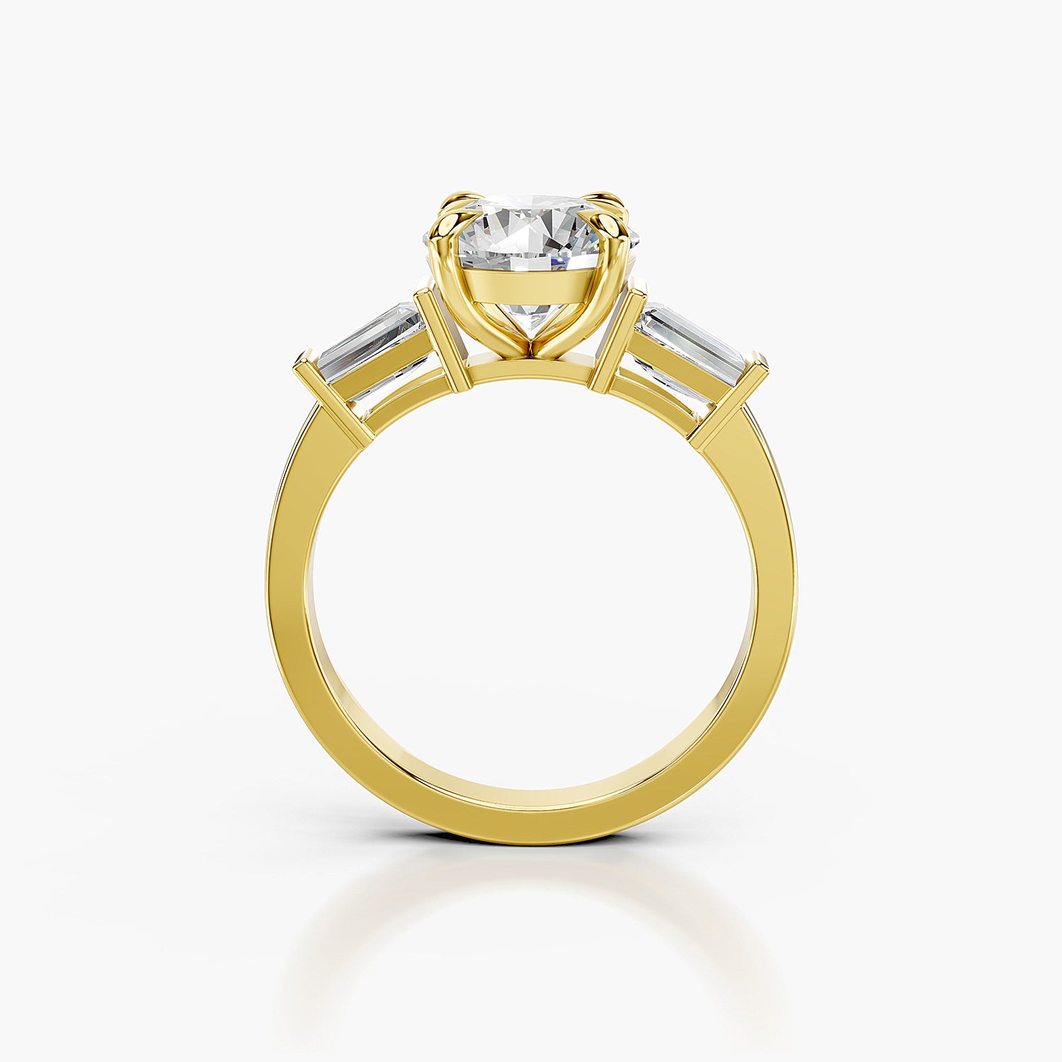 Round Lab-Grown Diamond Three-Stone Ring