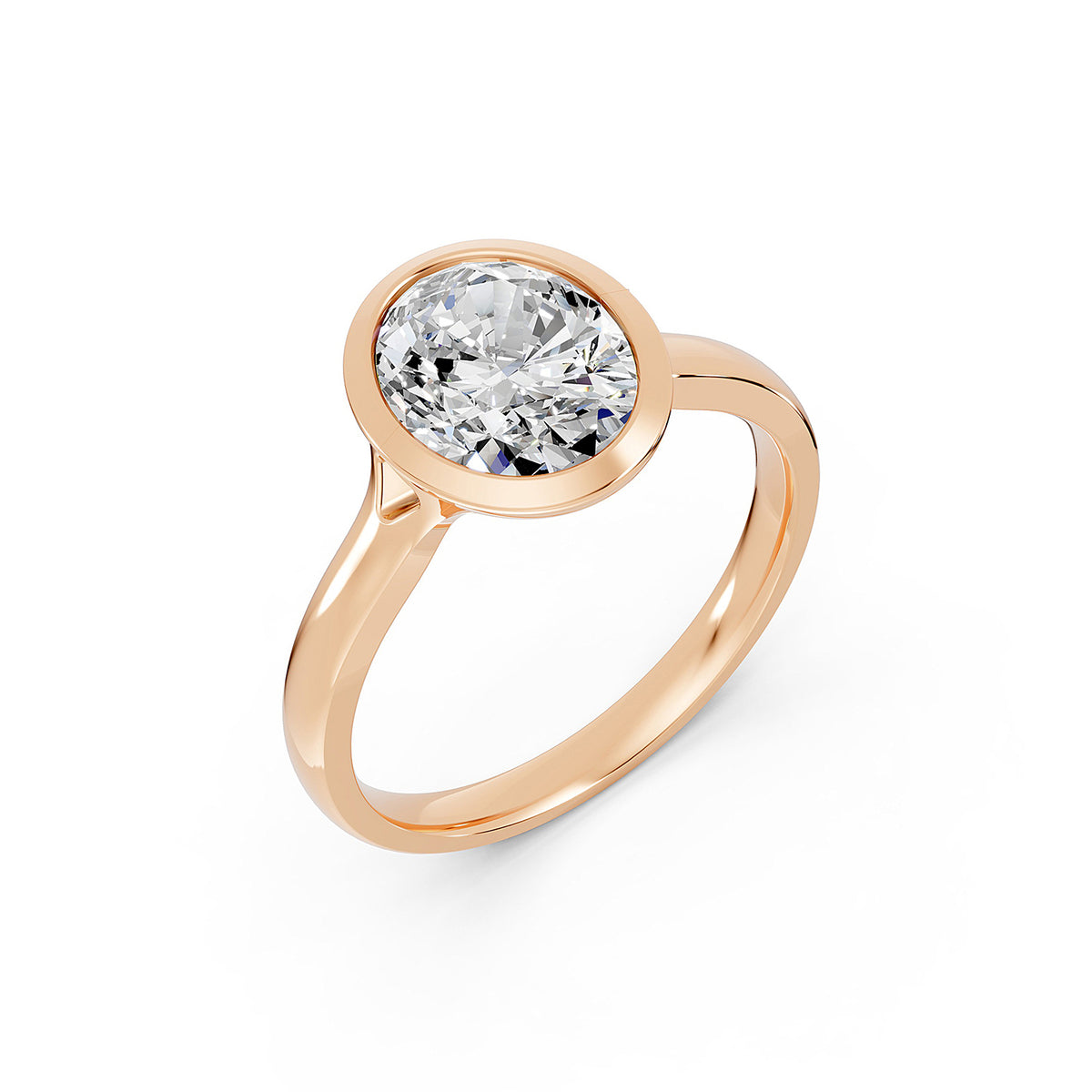 Oval Cut Lab-Grown Diamond Solitaire Ring
