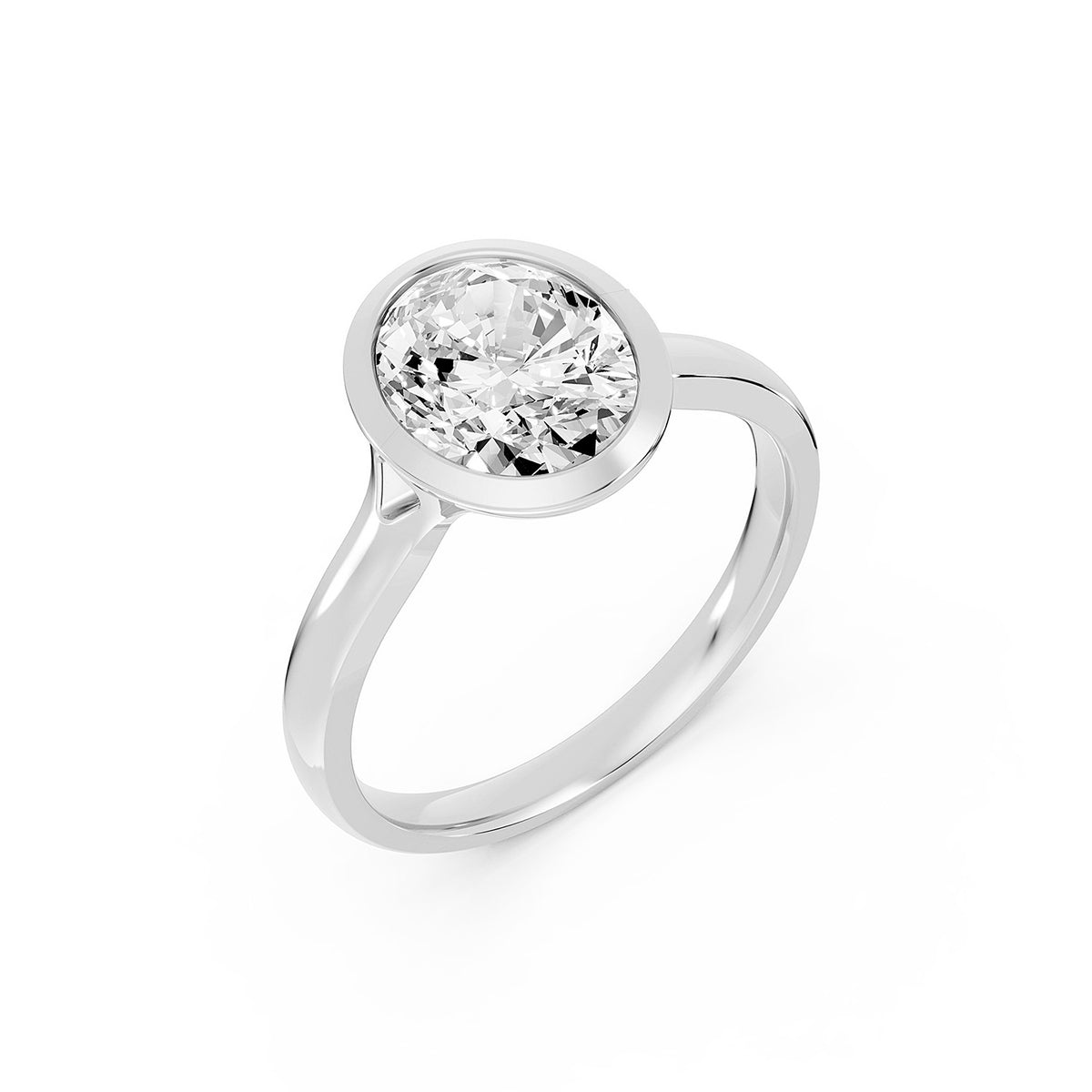 Oval Cut Lab-Grown Diamond Solitaire Ring