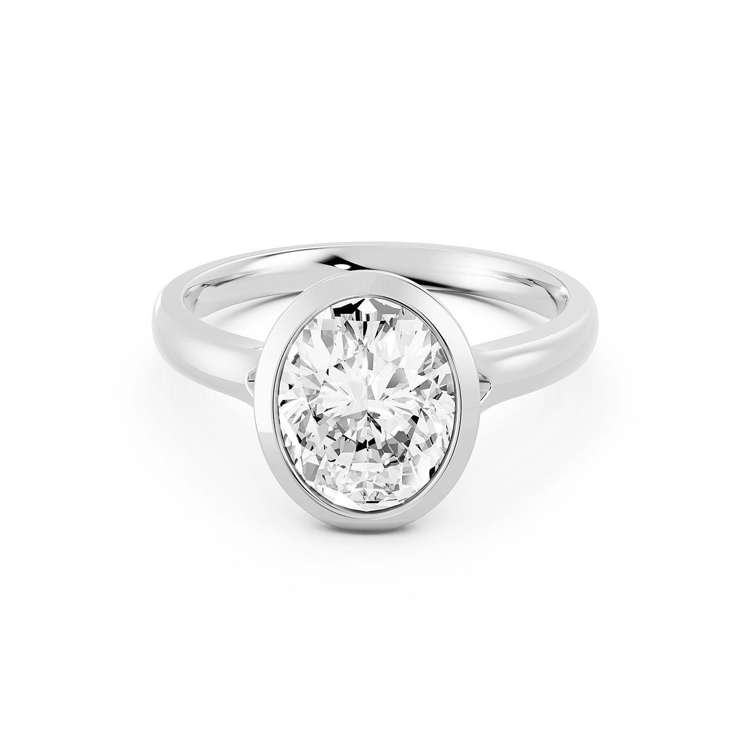 Oval Cut Lab-Grown Diamond Solitaire Ring