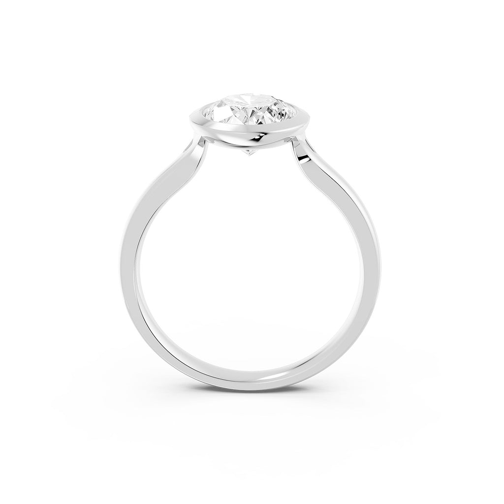 Oval Cut Lab-Grown Diamond Solitaire Ring