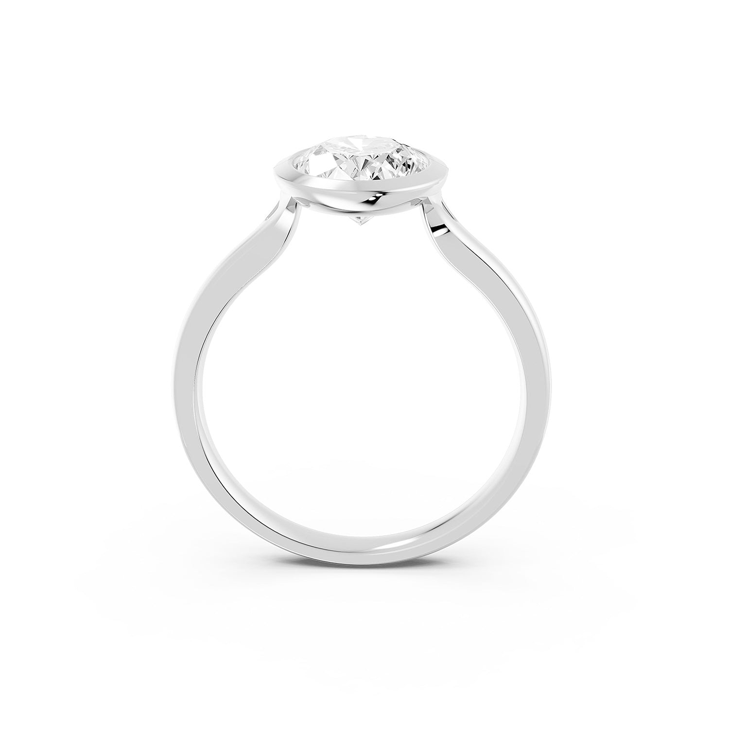 Oval Cut Lab-Grown Diamond Solitaire Ring