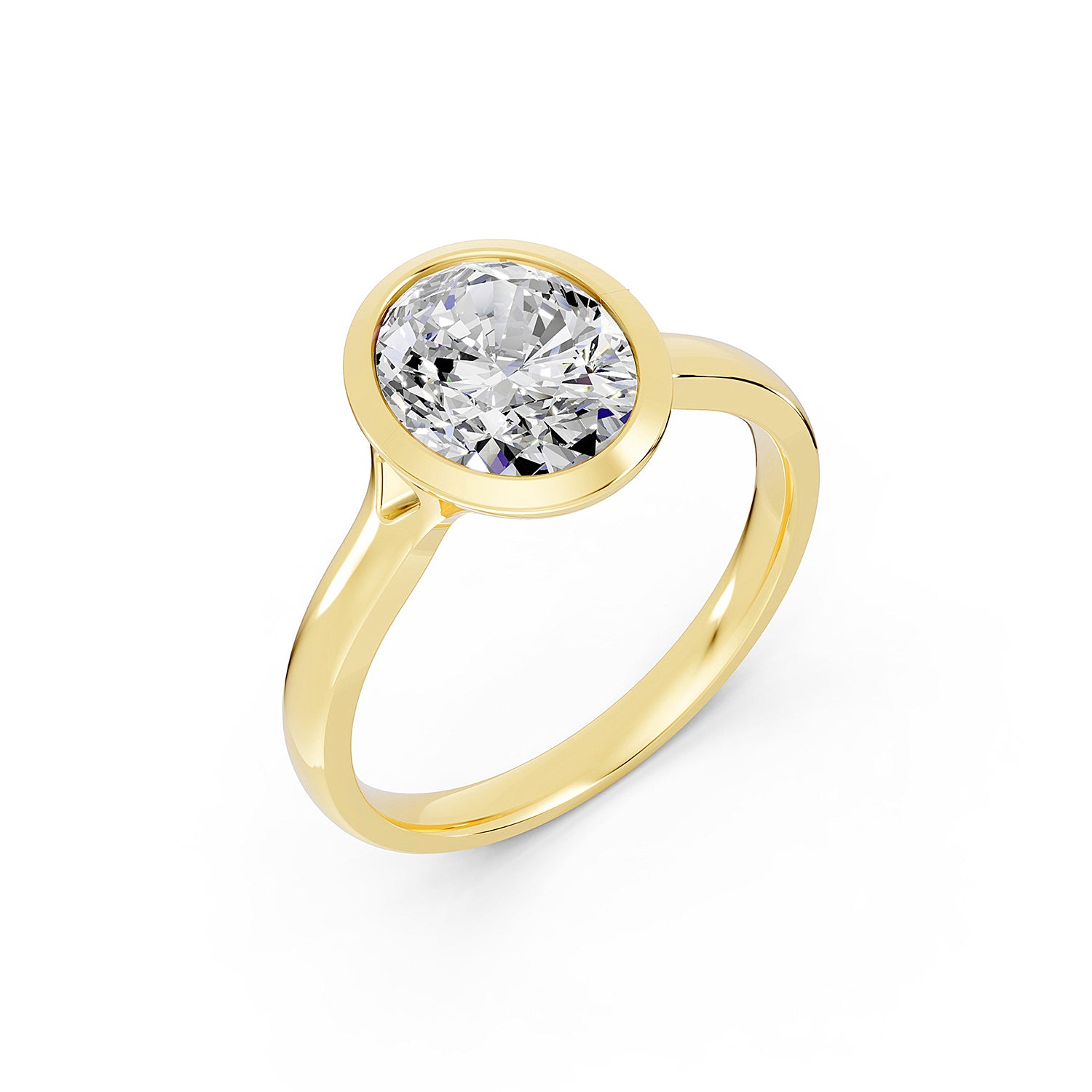 Oval Cut Lab-Grown Diamond Solitaire Ring