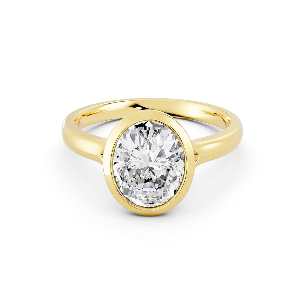 Oval Cut Lab-Grown Diamond Solitaire Ring