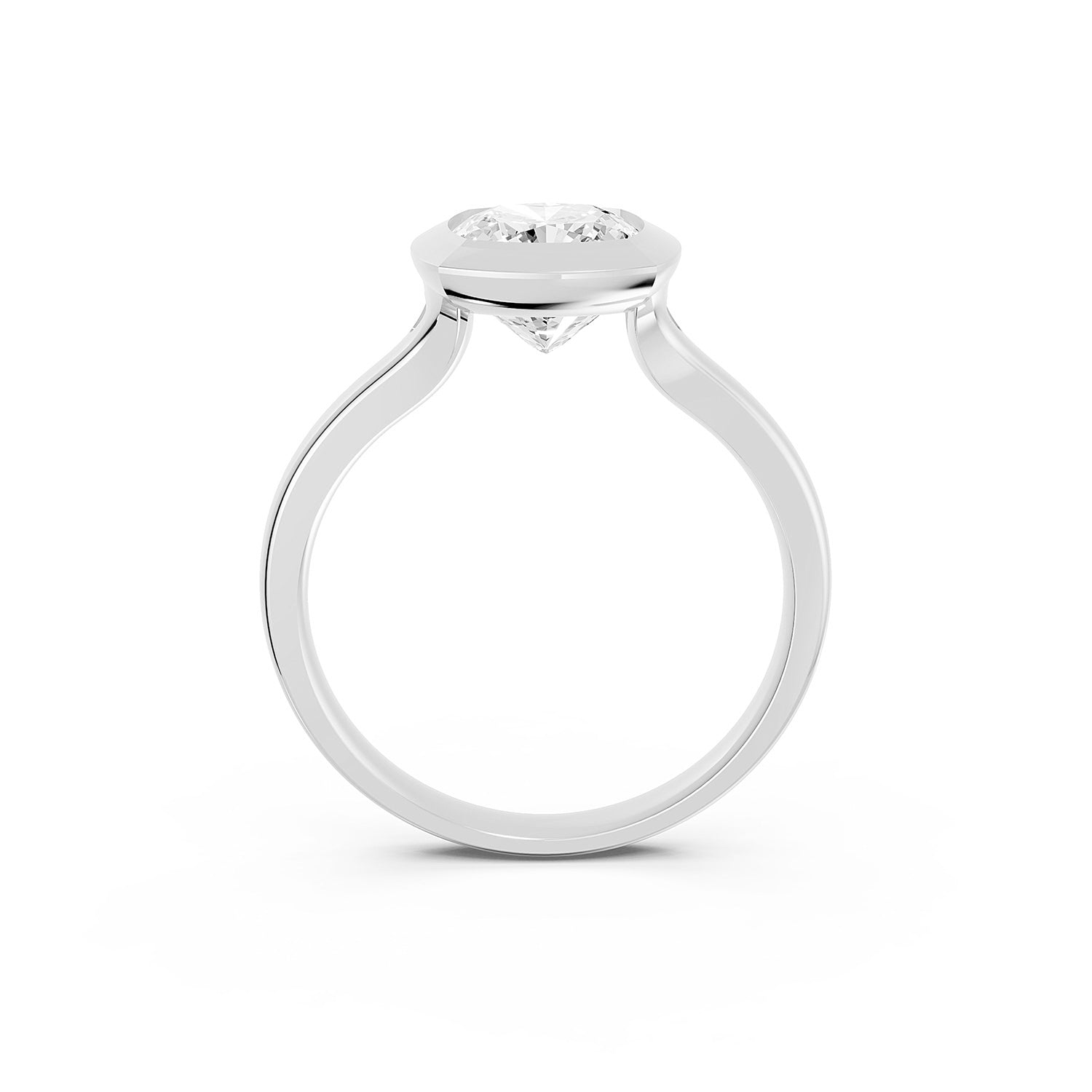 Emerald Cut Lab-Grown Diamond Engagement Ring