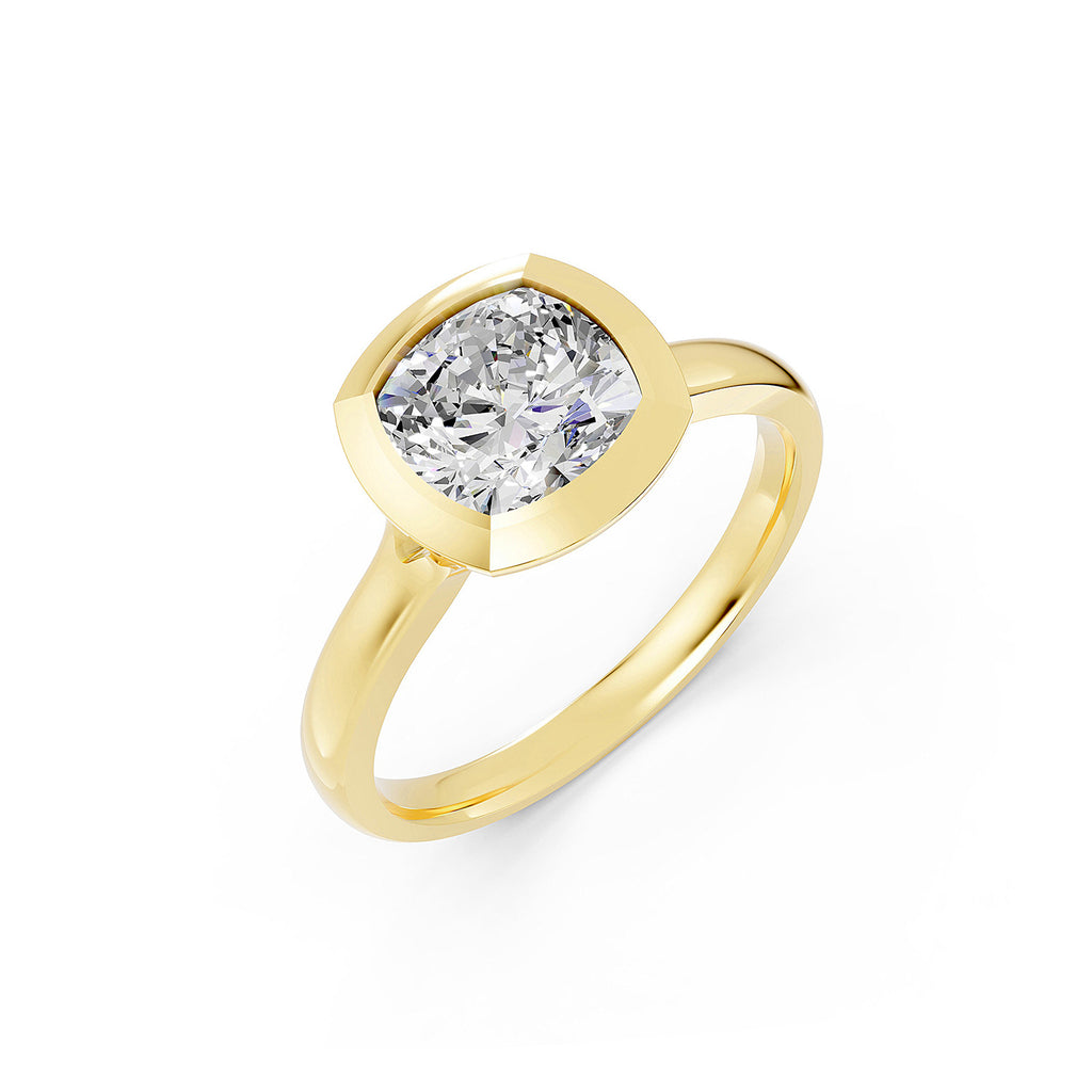 Emerald Cut Lab-Grown Diamond Engagement Ring