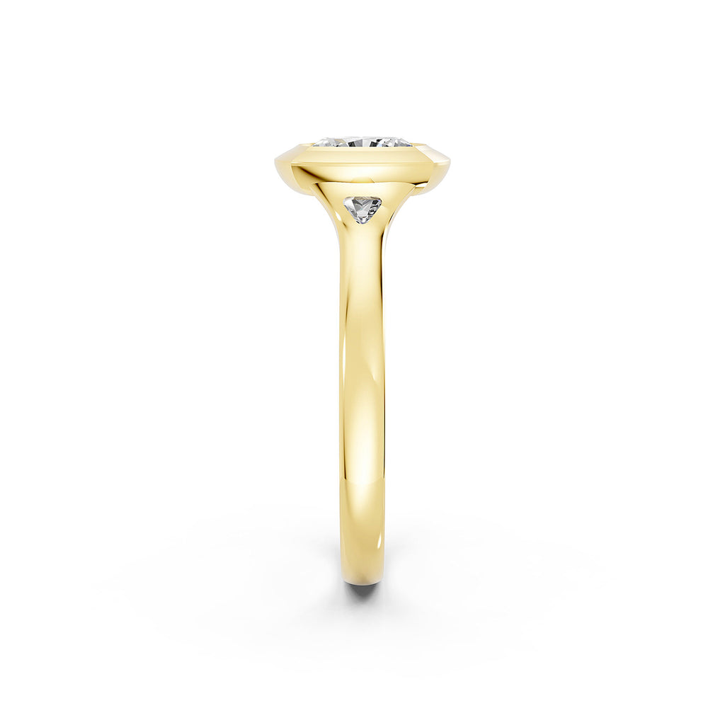 Emerald Cut Lab-Grown Diamond Engagement Ring