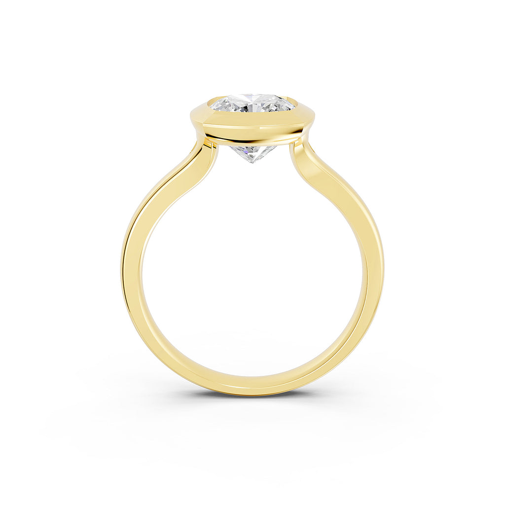 Emerald Cut Lab-Grown Diamond Engagement Ring