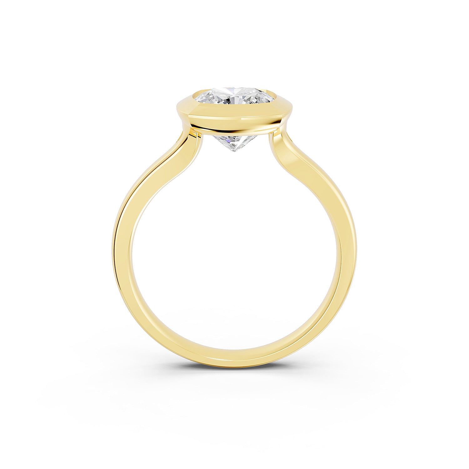 Emerald Cut Lab-Grown Diamond Engagement Ring