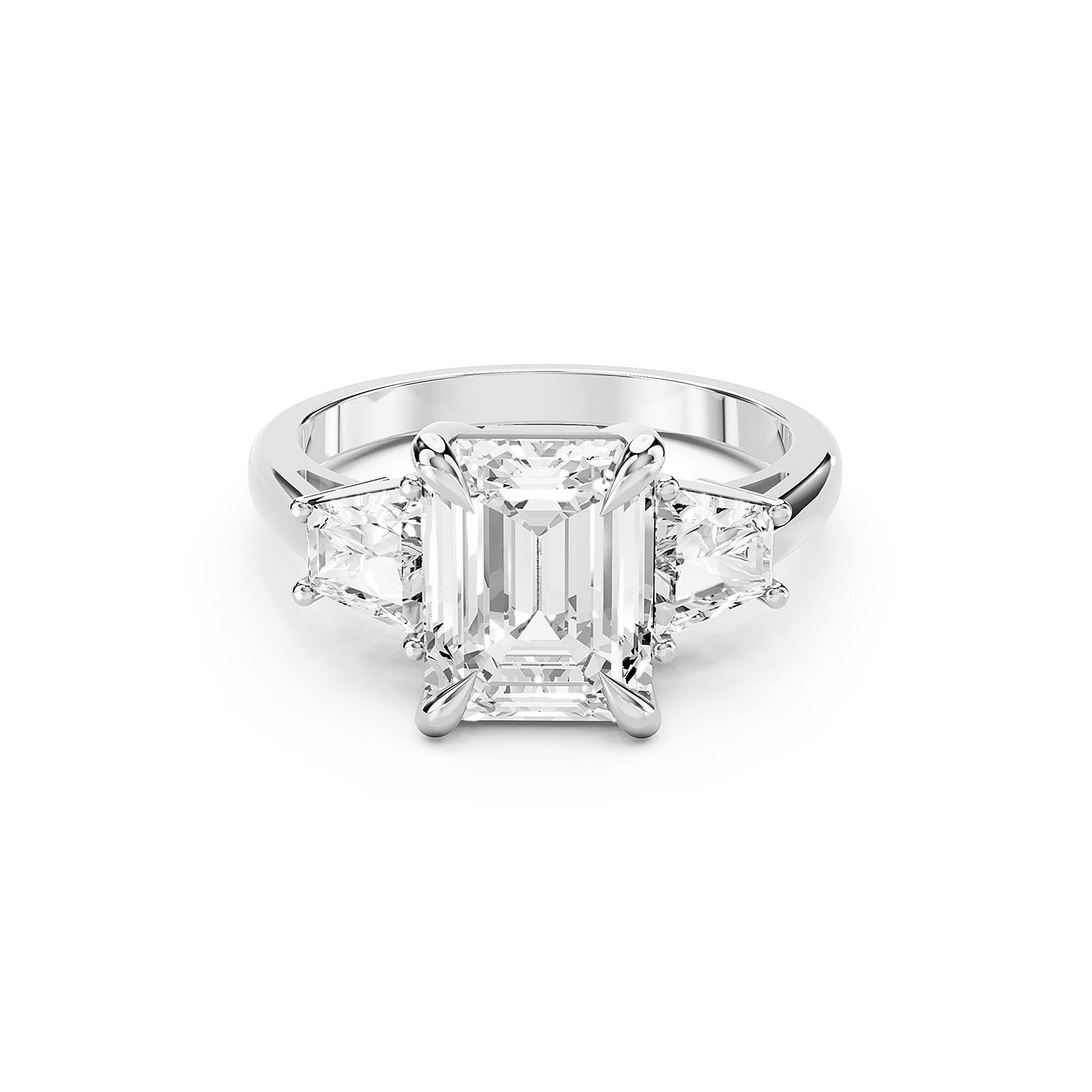 Emerald Cut Three-Stone Lab-Grown Diamond Ring