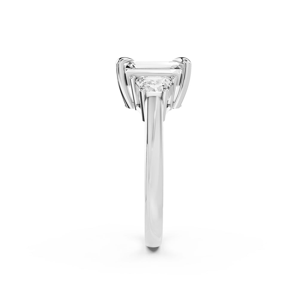 Emerald Cut Three-Stone Lab-Grown Diamond Ring