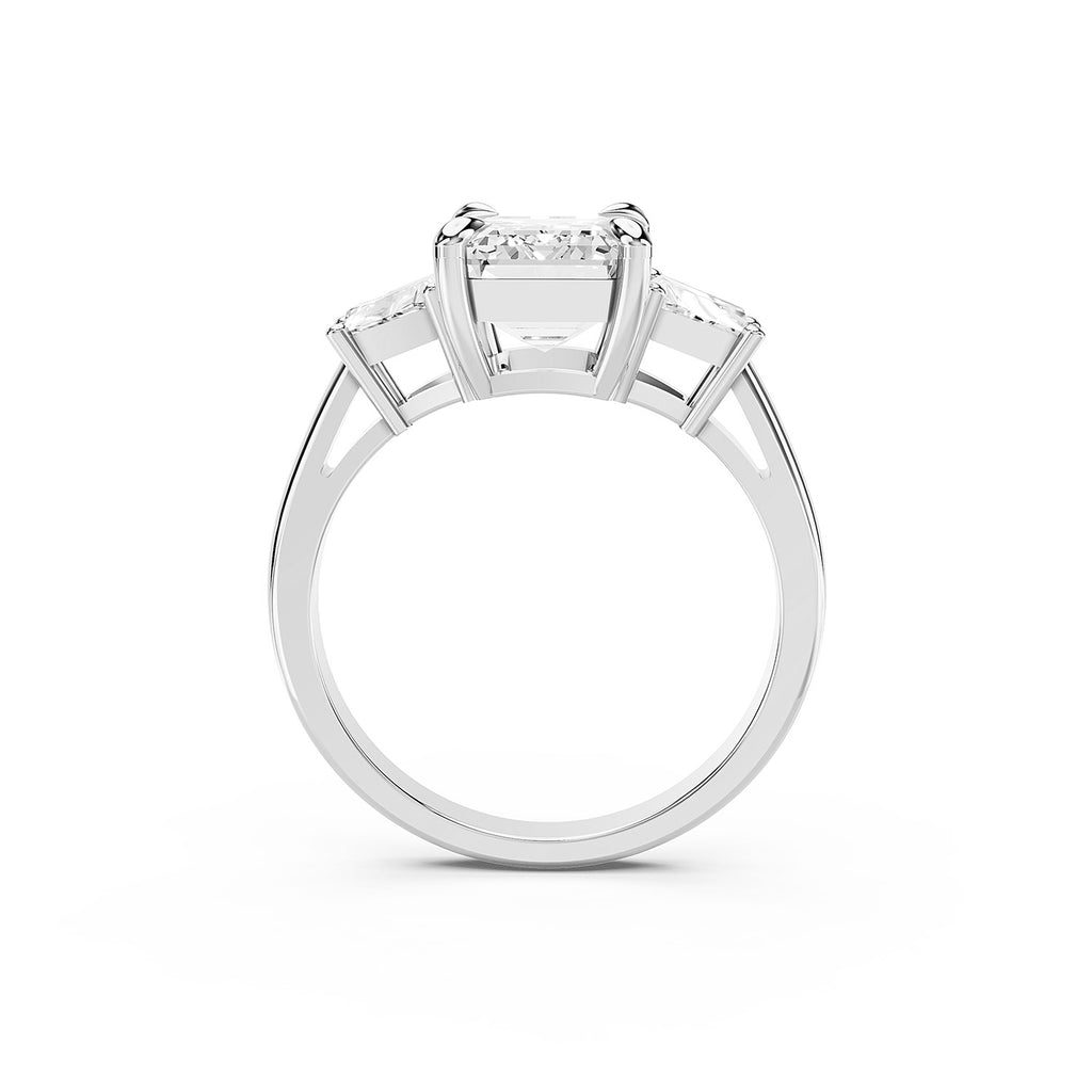 Emerald Cut Three-Stone Lab-Grown Diamond Ring