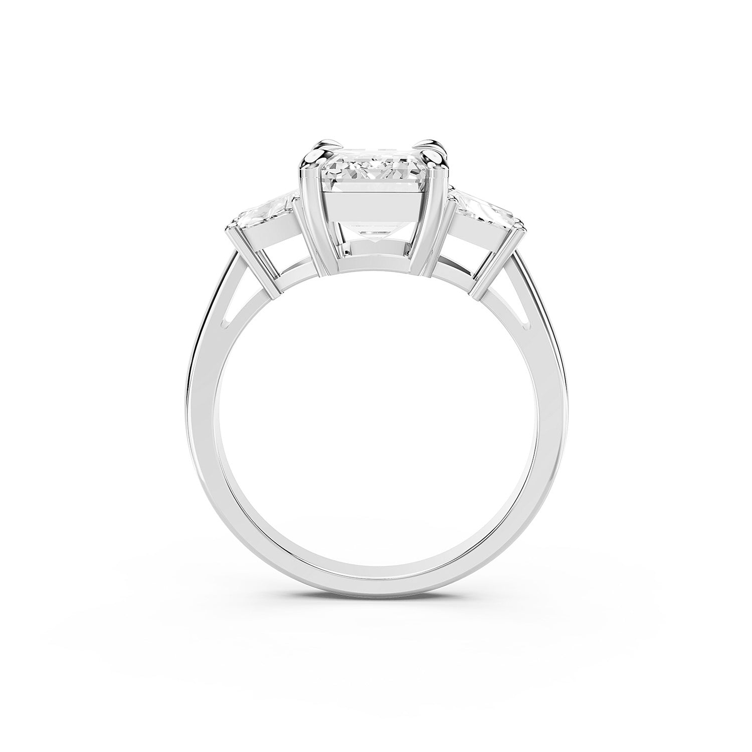 Emerald Cut Three-Stone Lab-Grown Diamond Ring