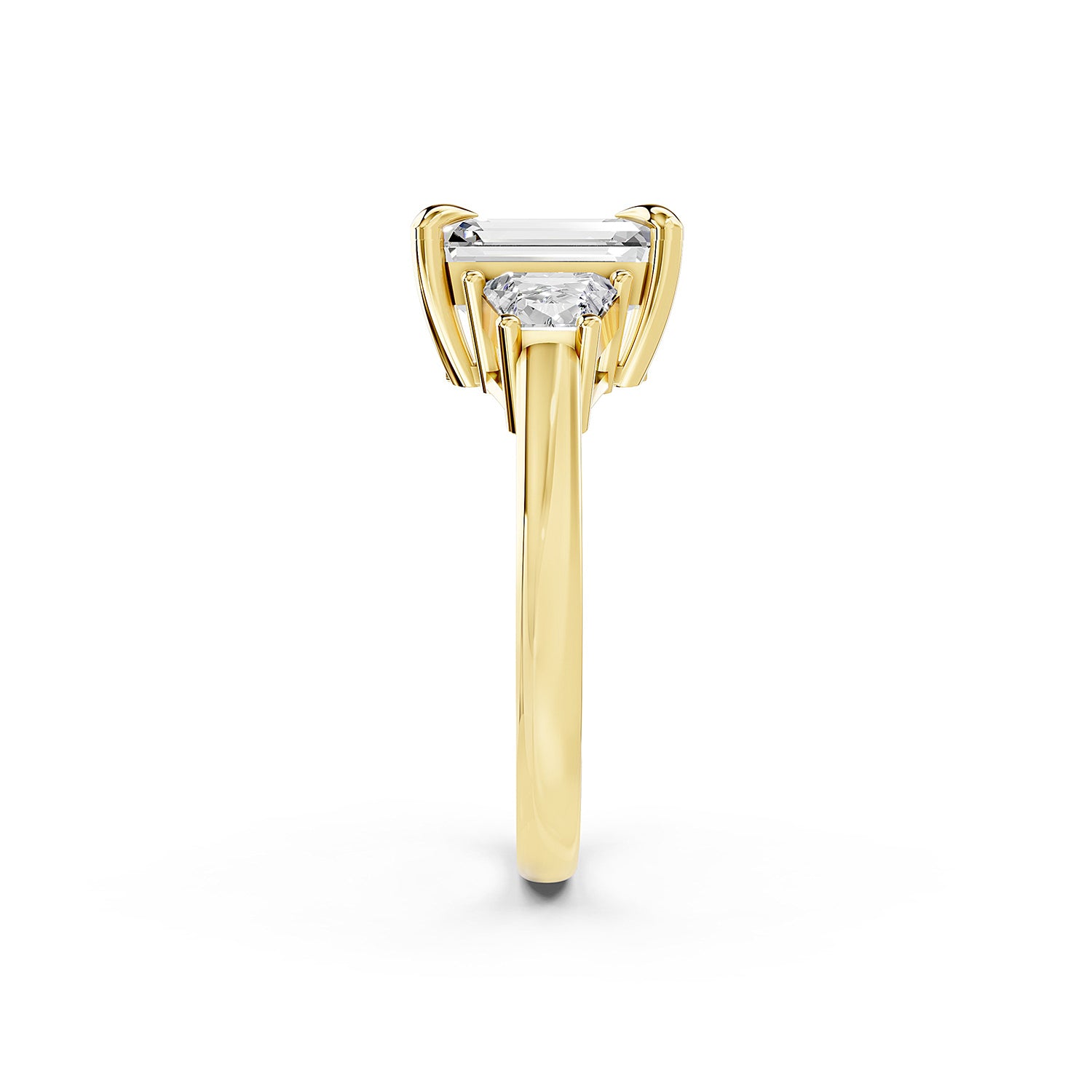 Emerald Cut Three-Stone Lab-Grown Diamond Ring