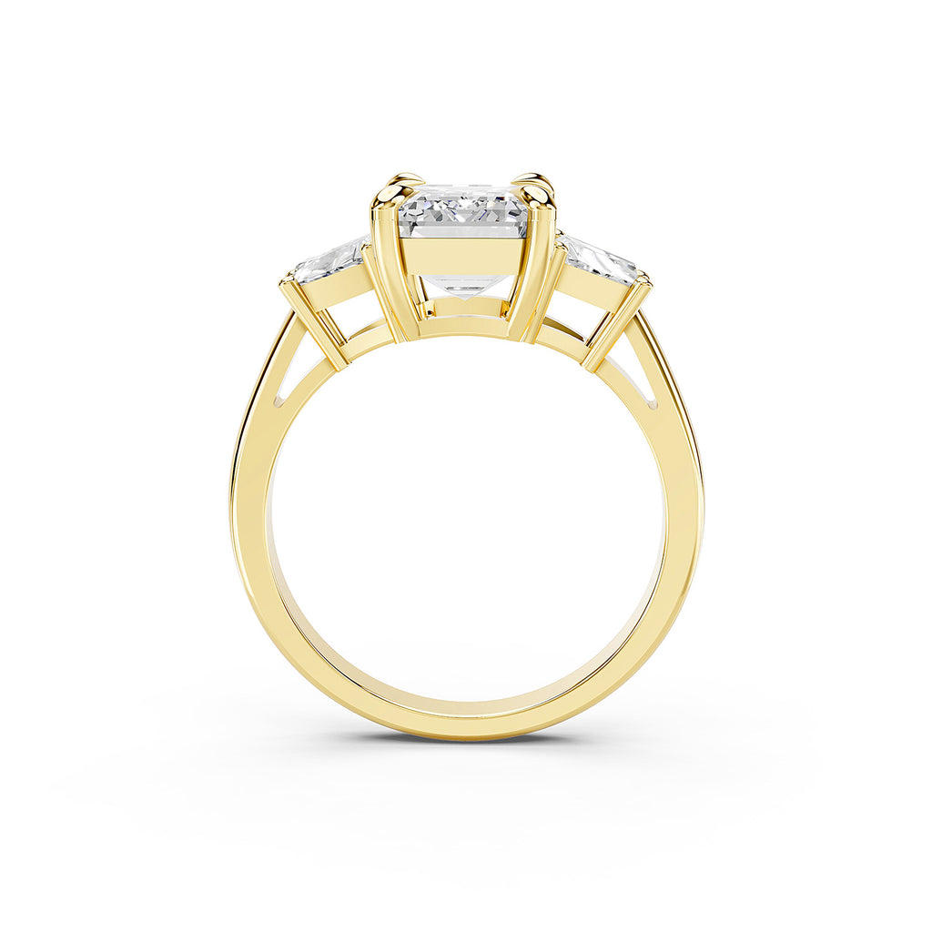 Emerald Cut Three-Stone Lab-Grown Diamond Ring