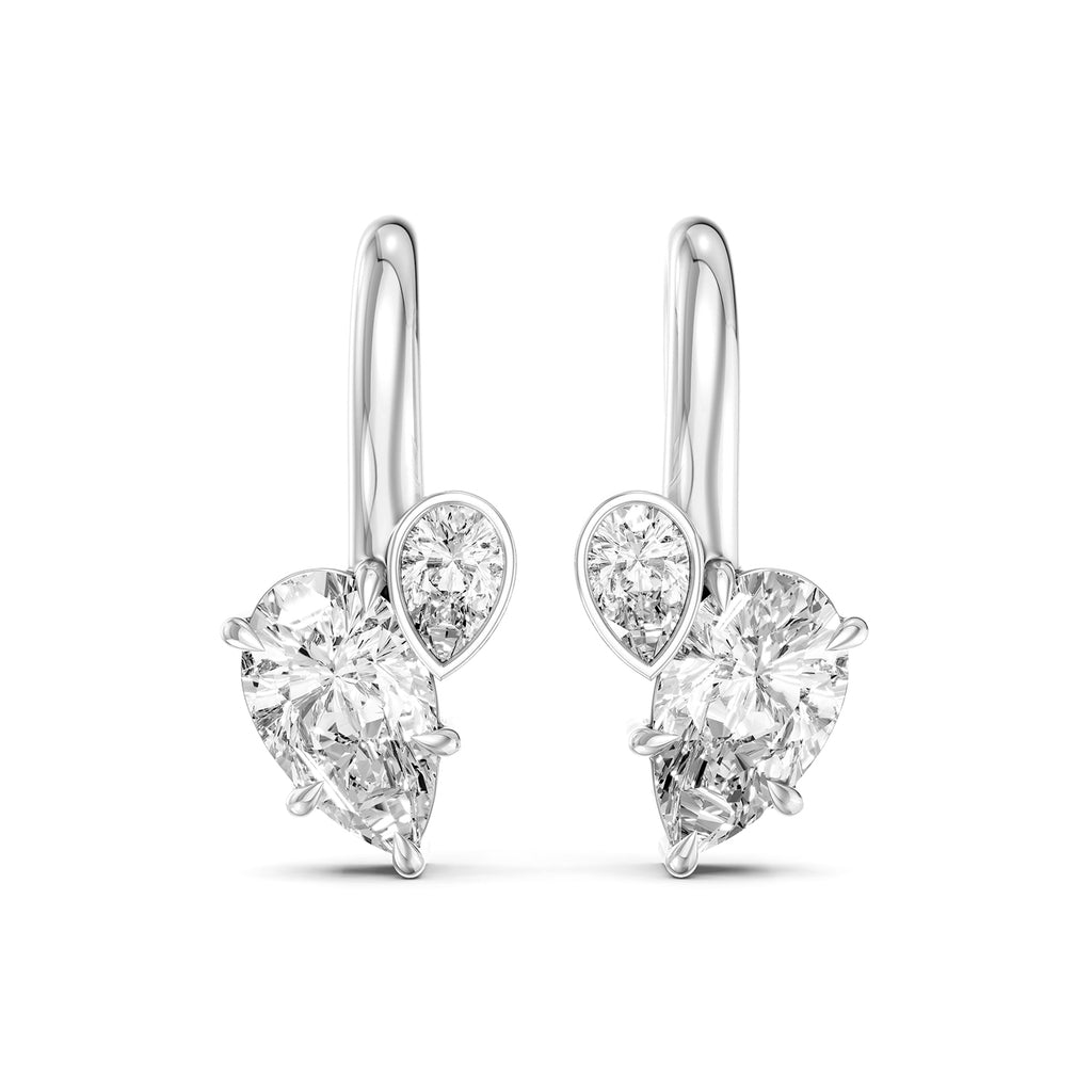Marquise Lab-Grown Diamond Drop Hook Earrings