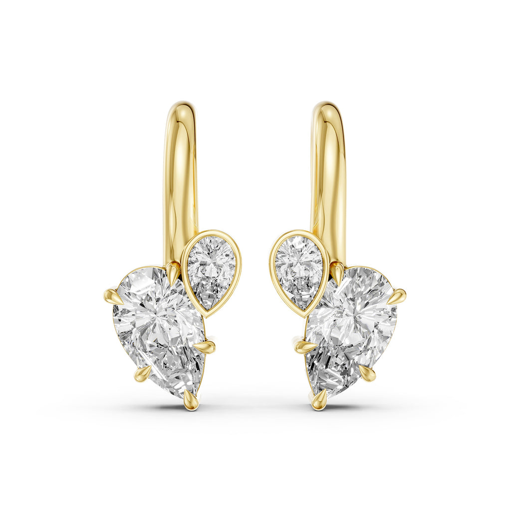 Marquise Lab-Grown Diamond Drop Hook Earrings