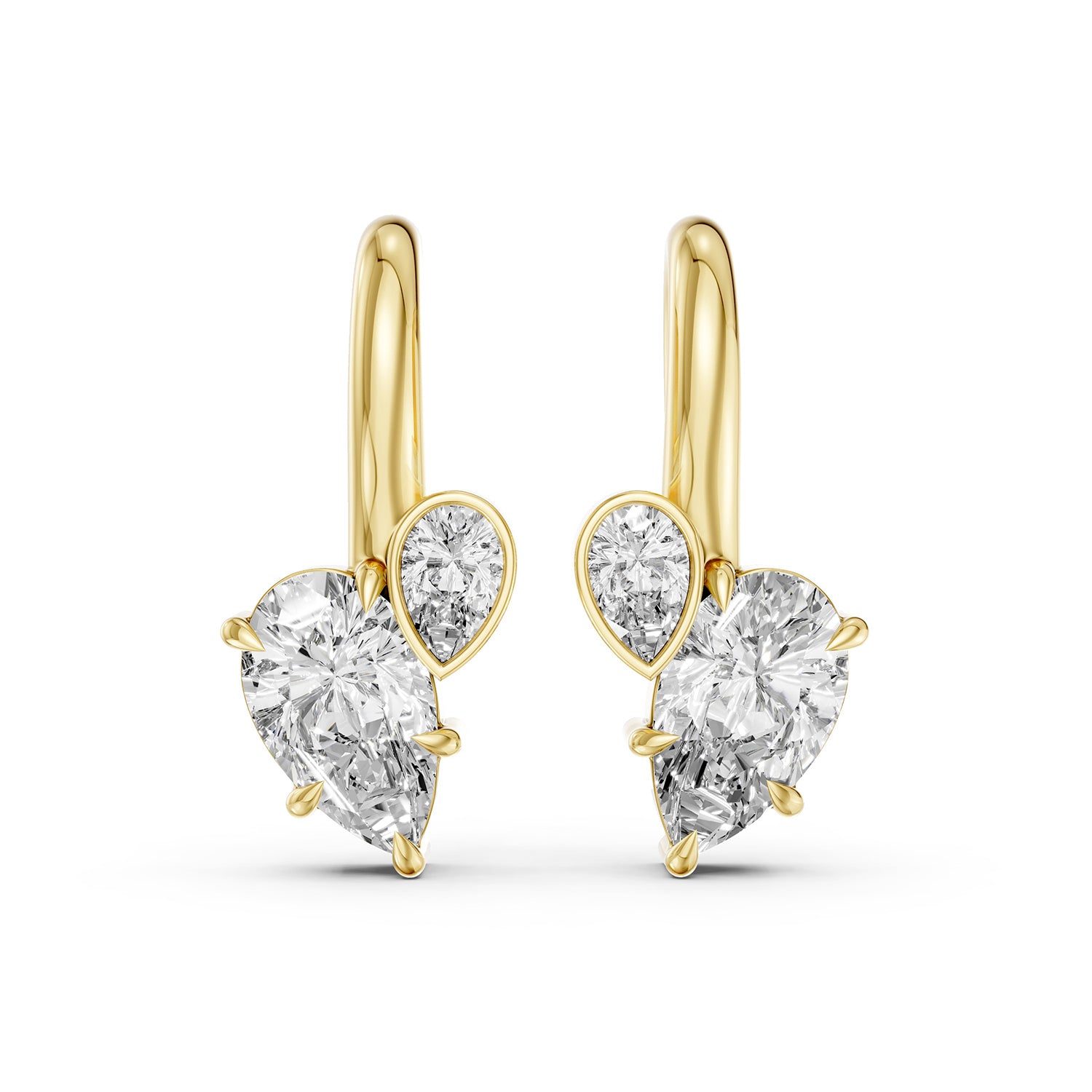 Marquise Lab-Grown Diamond Drop Hook Earrings