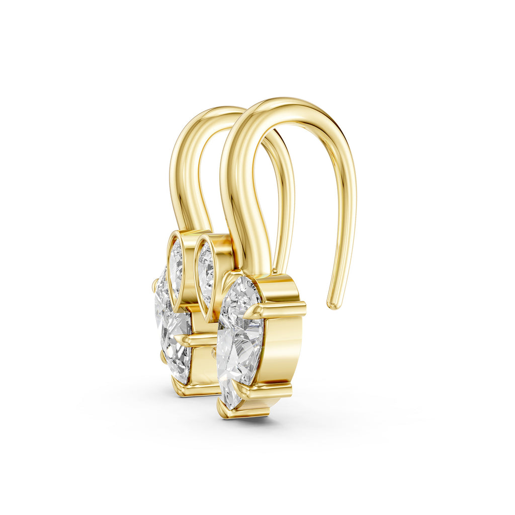 Marquise Lab-Grown Diamond Drop Hook Earrings