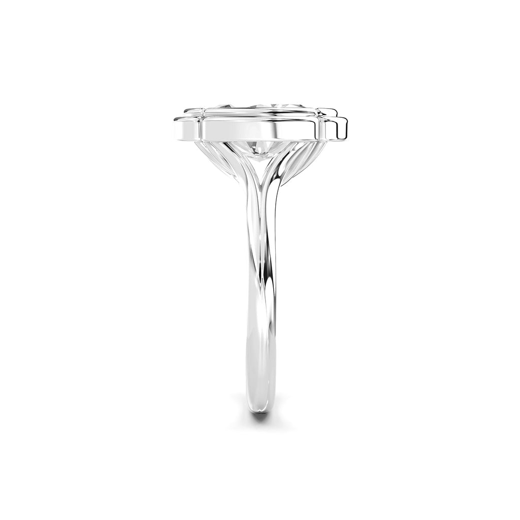 Oval Cut Lab-Grown Diamond Solitaire Ring