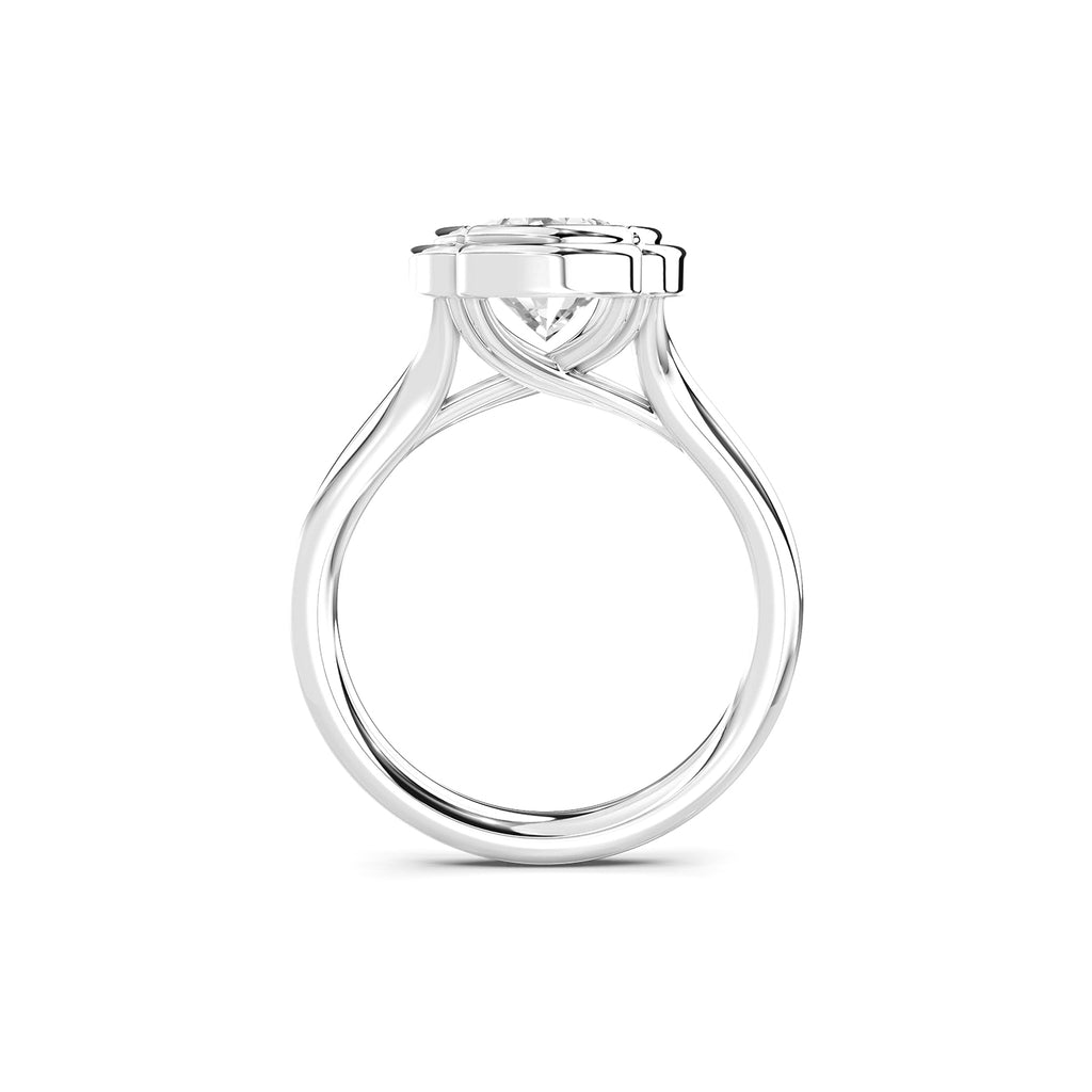 Oval Cut Lab-Grown Diamond Solitaire Ring