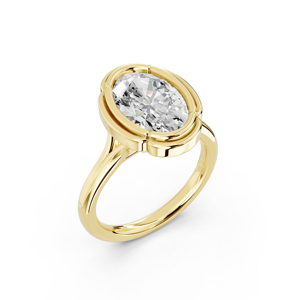 Oval Cut Lab-Grown Diamond Solitaire Ring