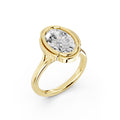Oval Cut Lab-Grown Diamond Solitaire Ring