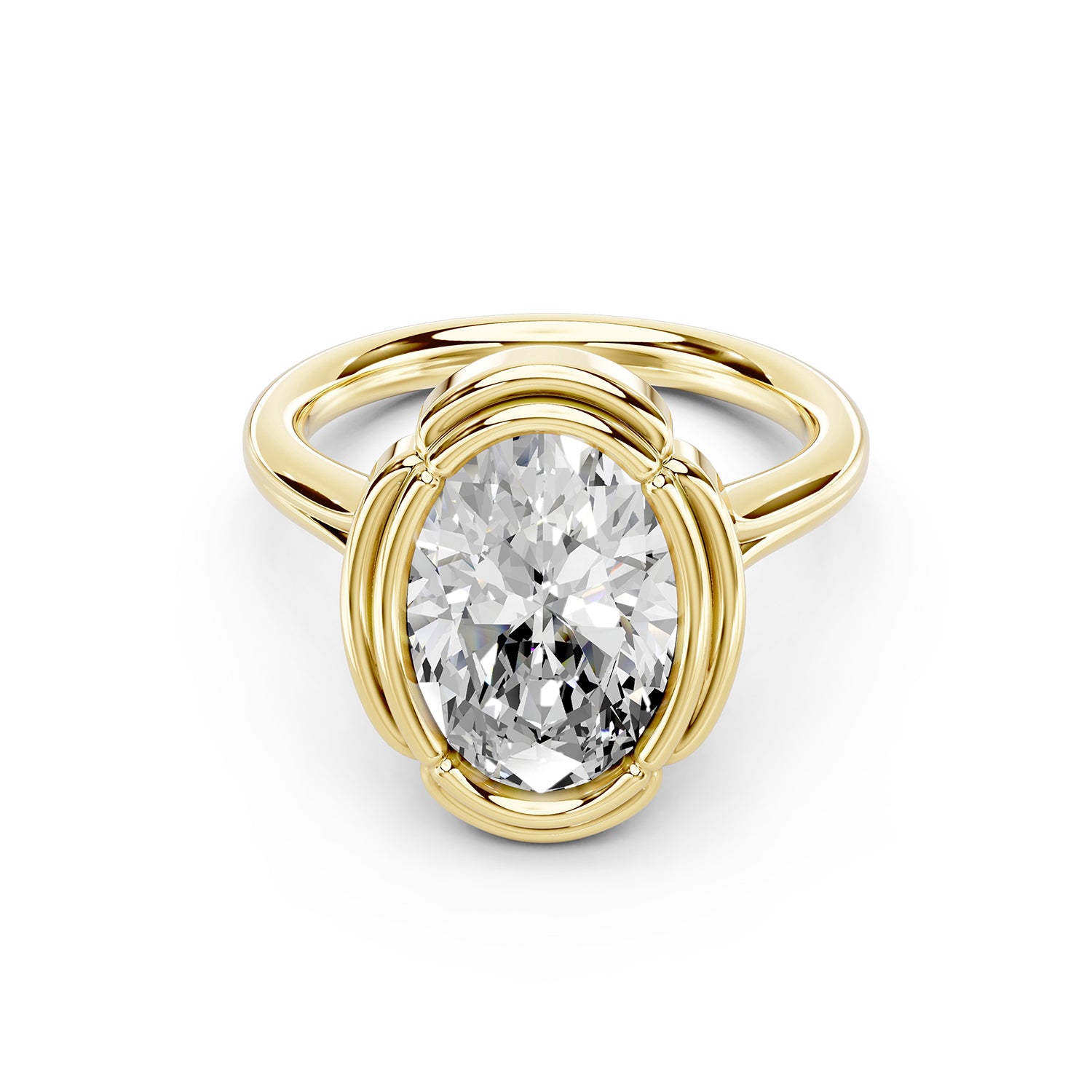Oval Cut Lab-Grown Diamond Solitaire Ring