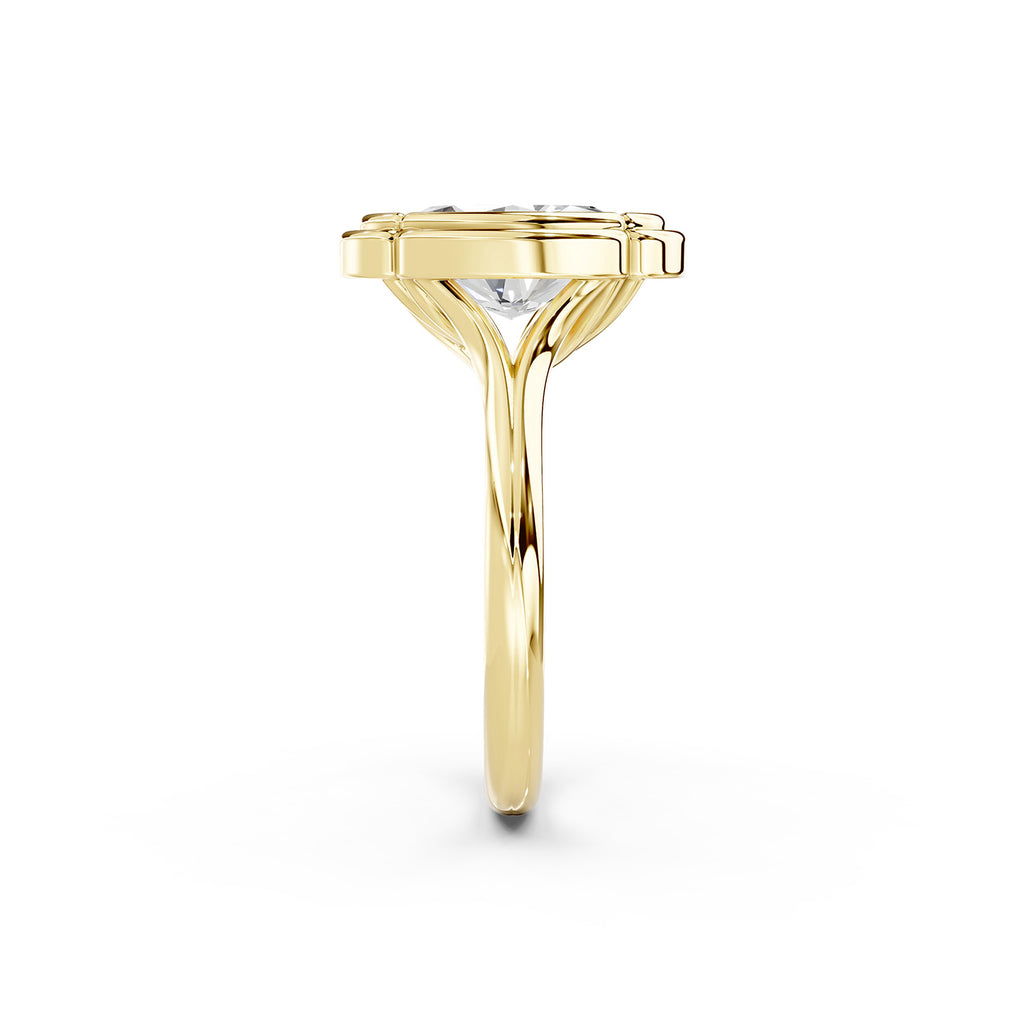 Oval Cut Lab-Grown Diamond Solitaire Ring