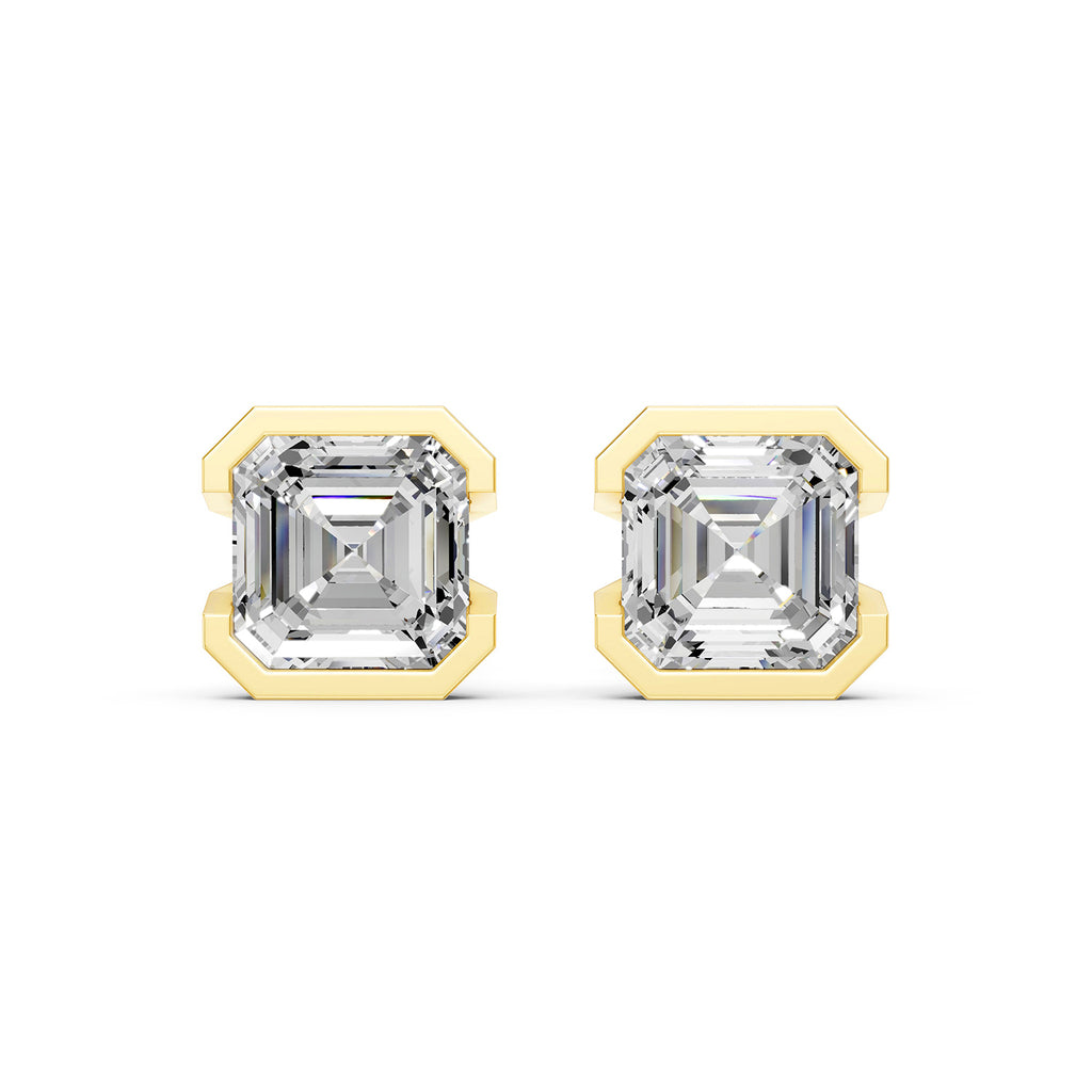 Emerald Cut Lab-Grown Diamond Stud Earrings